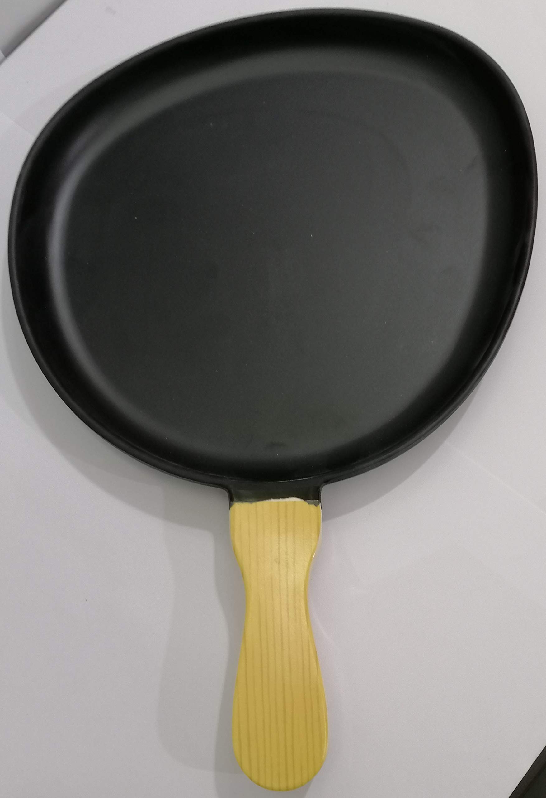 Harmony Melamine Horeca Big Water Drop Shape Plate With Handle Black