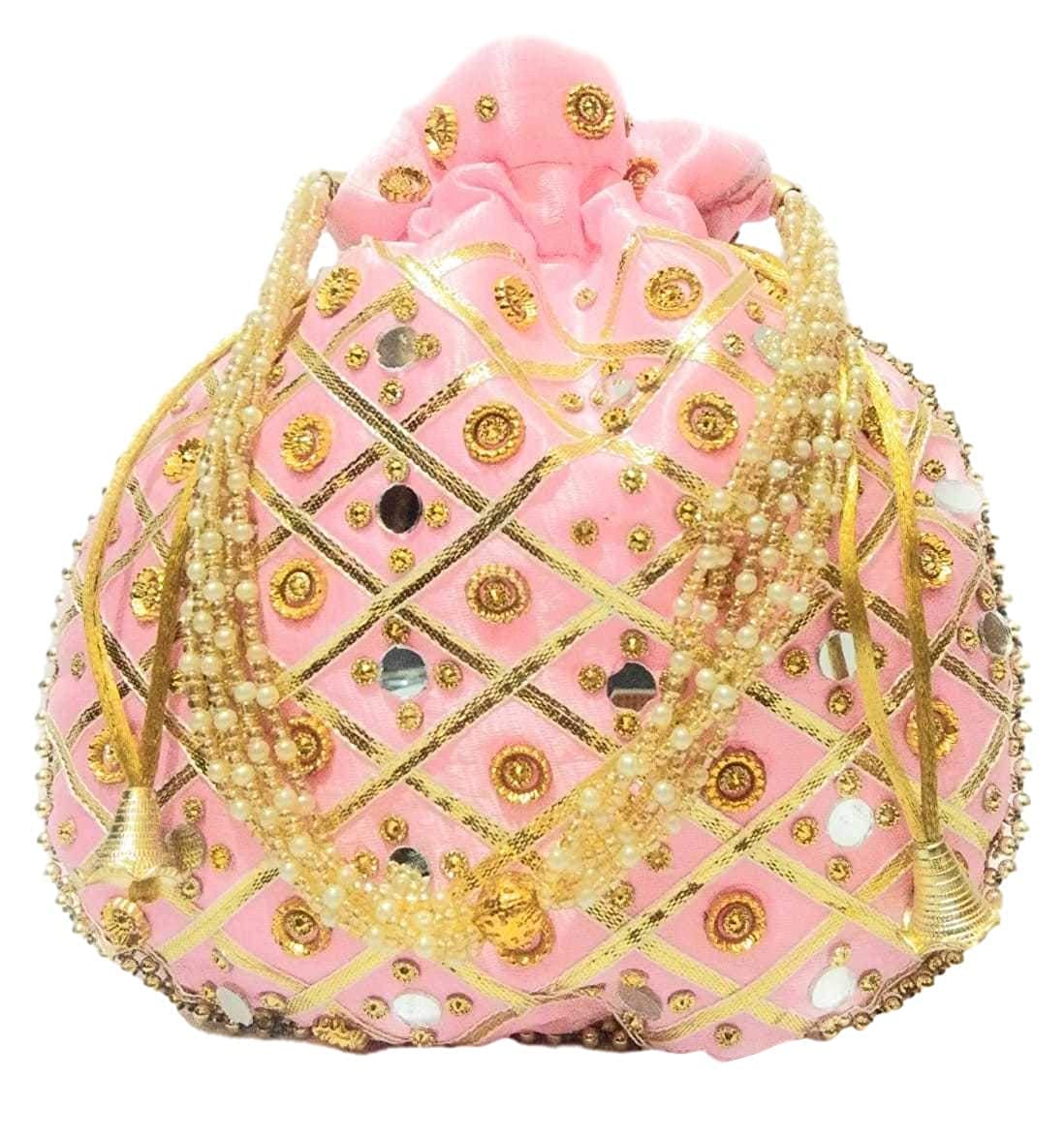 ATHZ Potli bags Mirror work for women pouches purses handbags tote bags Mirror fashion accessories (B0B59LDG5G) Amazon Price History, Amazon Price Tracker