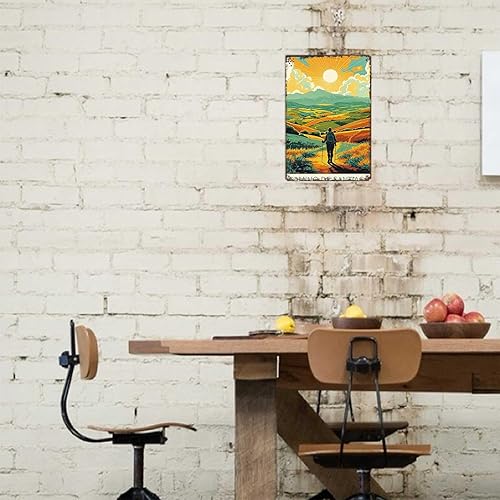 Miniatura 5 de Cartel divertido cartel de metal de aluminio de 8 x 12 pulgadas Camino de Santiago Journey, pintura de decoración de pared para el hogar,