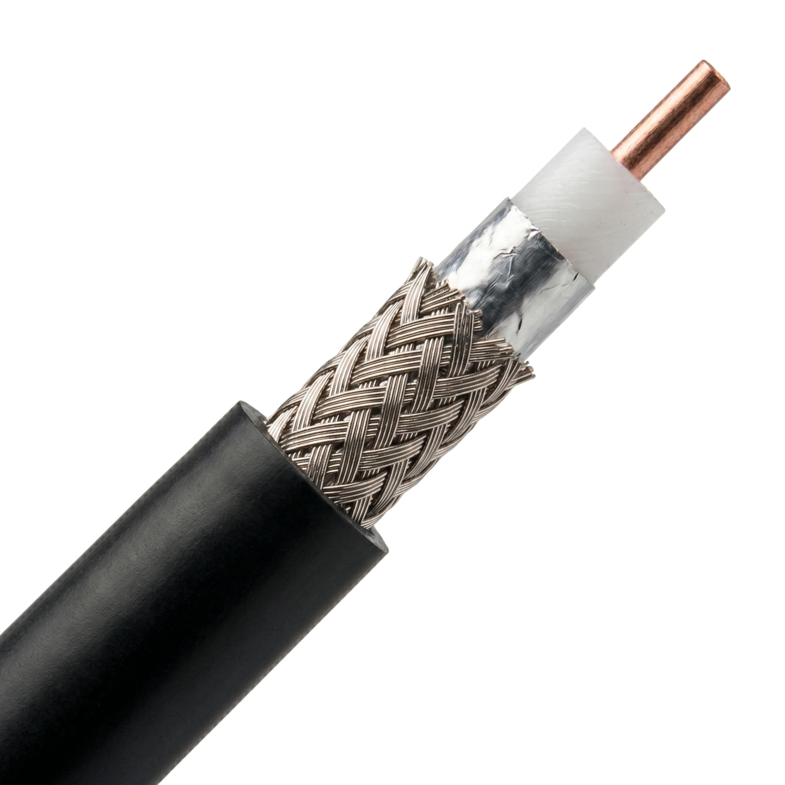 Silex | Cable Coaxial RG8 50 Ohm Tipo LMR400 | Conexión RF de Baja pérdida para Antenas WiFi, 4G LTE y Radio | Técnicos telecomunicaciones y Redes inalámbricas| 100 Metros