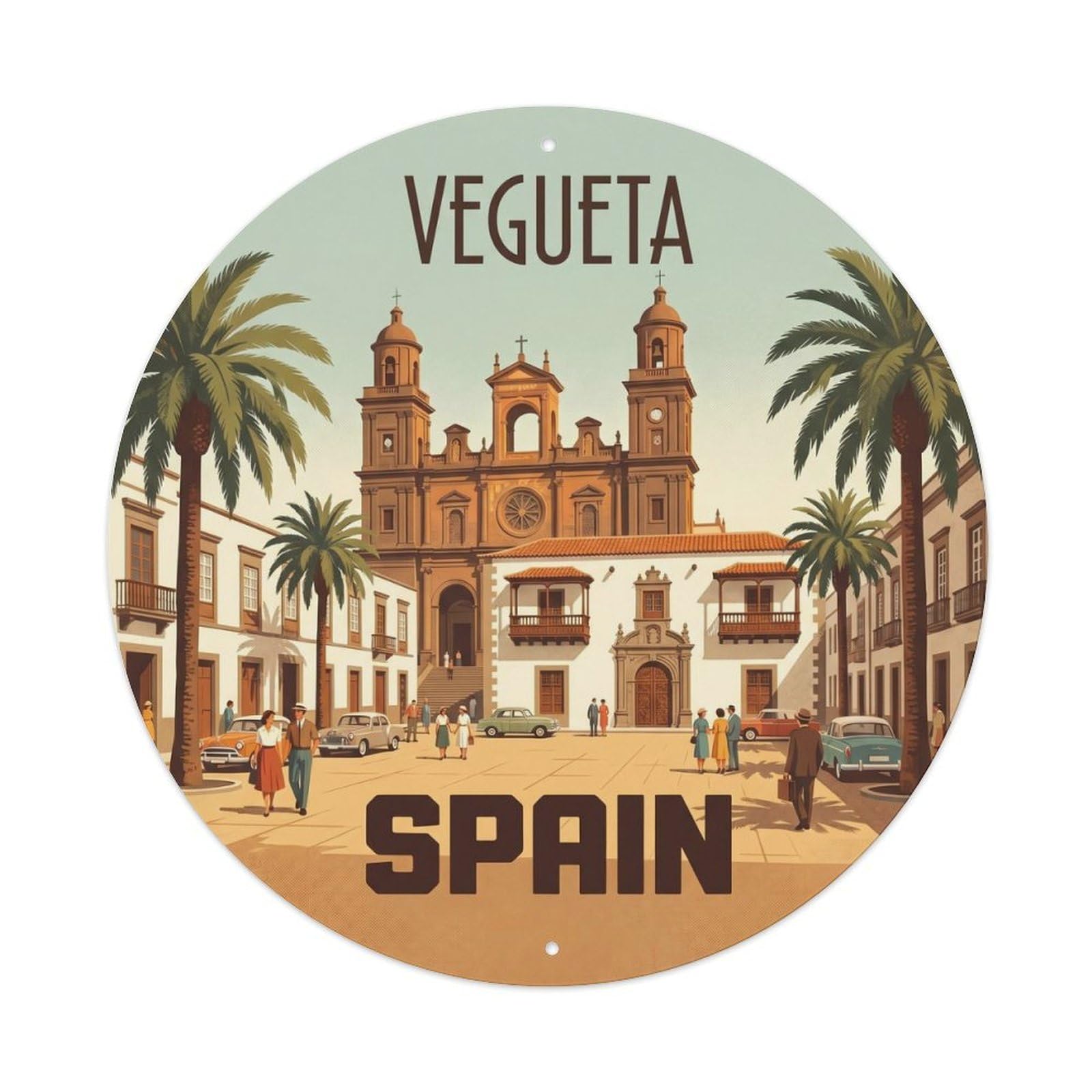 Gran Canaria Las Palmas Vegueta Spain Landmark Travel Metal Tin Sign