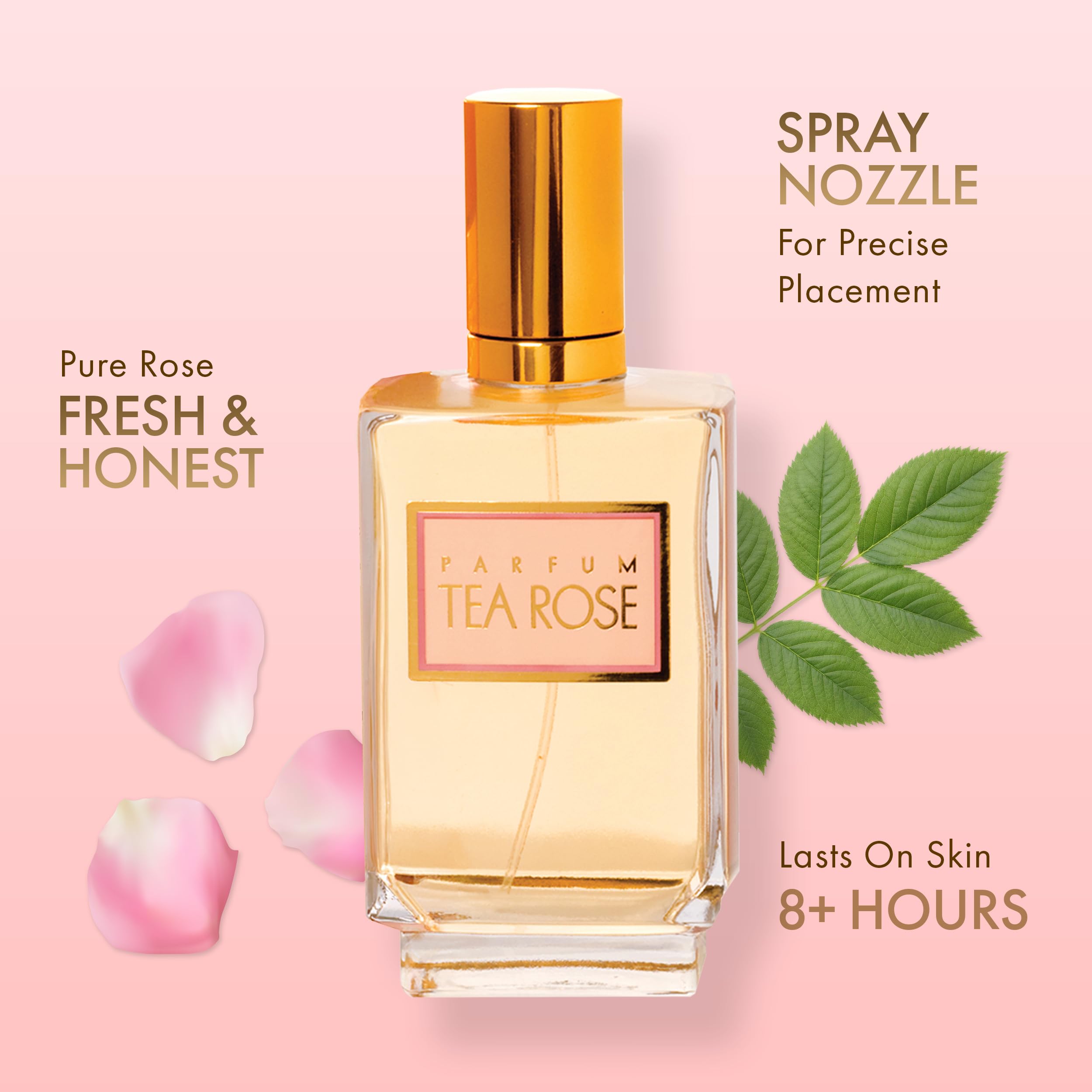 TEA ROSE Perfum 120 ml Eau de Parfum Natural Spray by TEA ROSE Pink Eau de Parfum