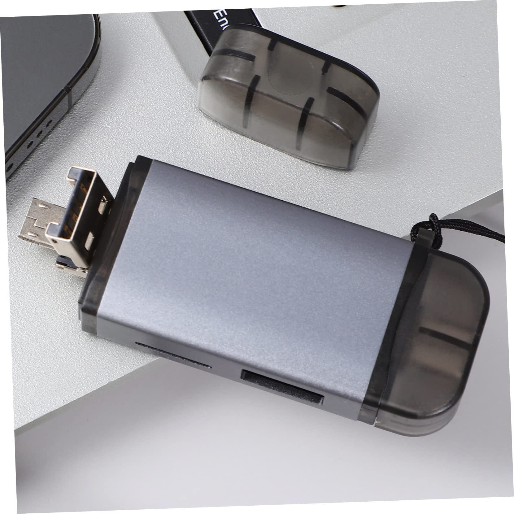 Gatuida Lettore Schede Sdhc Multiuso 2 Pezzi in Plastica, Trasferimento Rapido, Portachiavi Gancio, per Fotocamera e Drone
