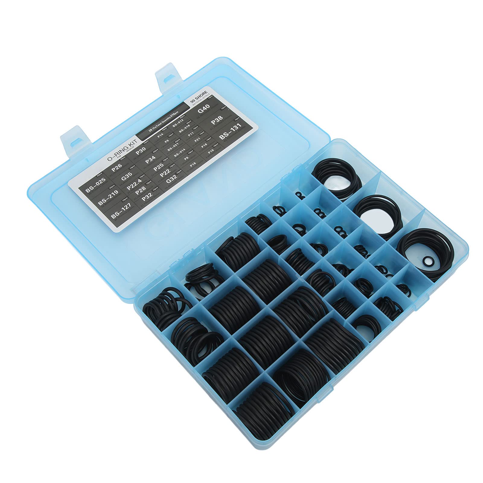 Assortiment de Kit de Joints Toriques pour Pelle DH EC R, Caoutchouc HNBR de qualité Supérieure, Idéal pour les Réparations de Climatisation, 376 Pièces