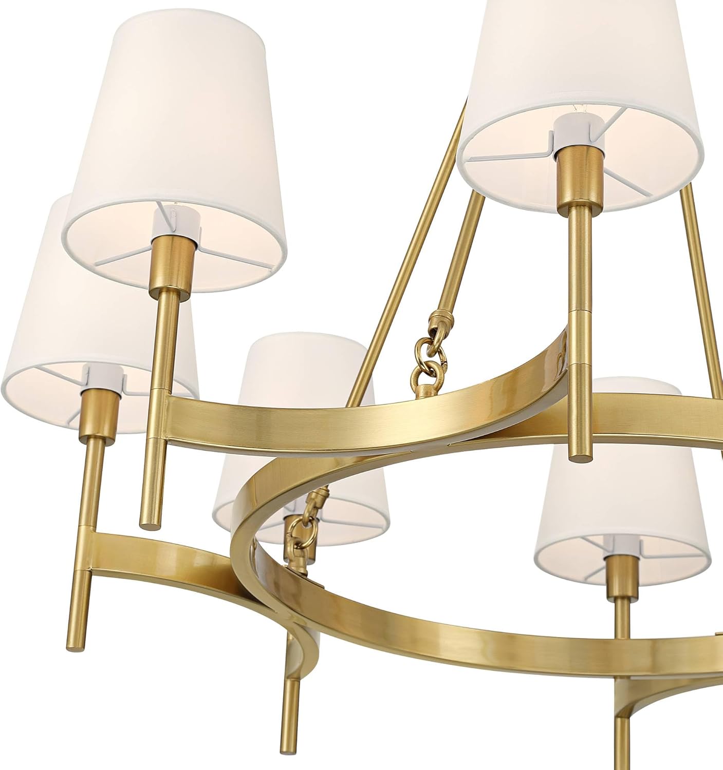 Possini Euro Design Possini Euro Greta 30 1/2" Wide Brass 8-Light Shade Chandelier