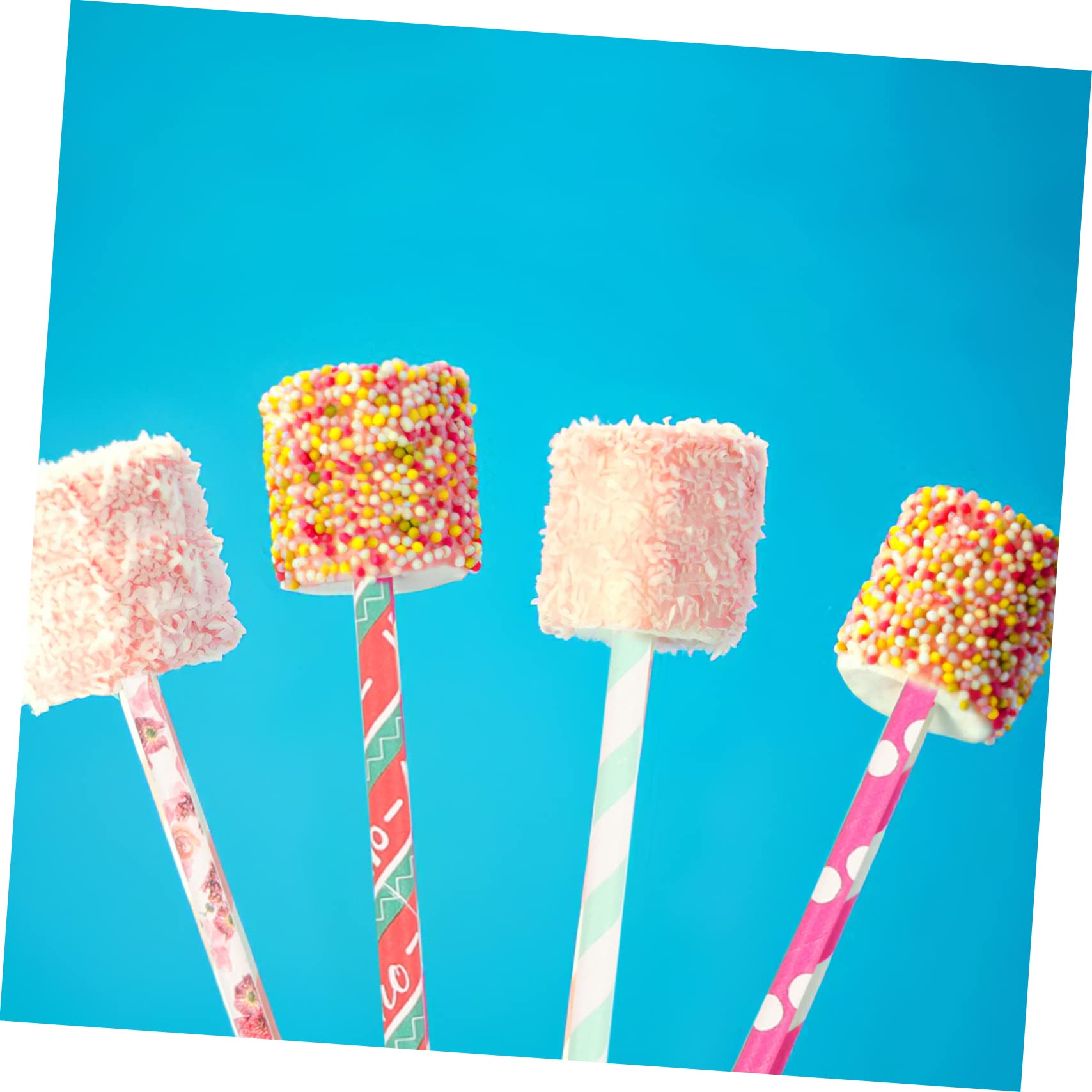 Zerodeko 100pezzi Bastoncini Per Cotton Candy Supporti Carta Per Caramelle Per Feste Compleanni e Matrimonio Misura Materiale Premium Facili Da Usare