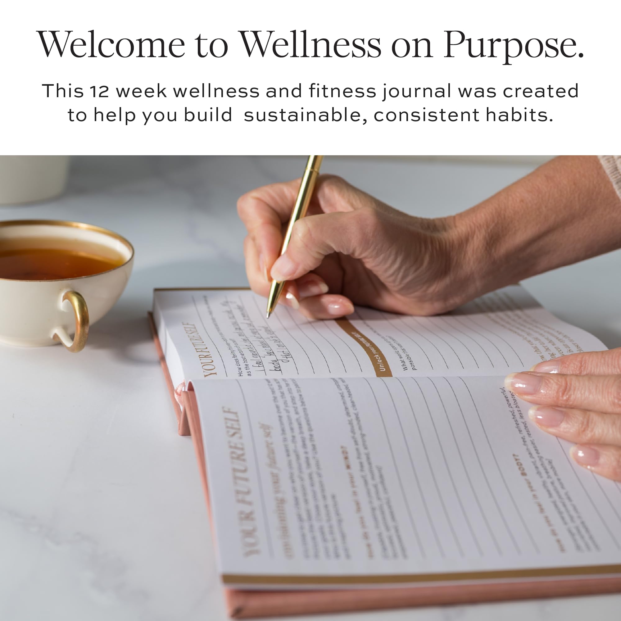 Paper & Progress Diario de bienestar – Planificador de nutrición, fitness y cuidado personal de 12 semanas | Rastreador diario de hábitos, registro de comidas y entrenamiento, reflexiones semanales