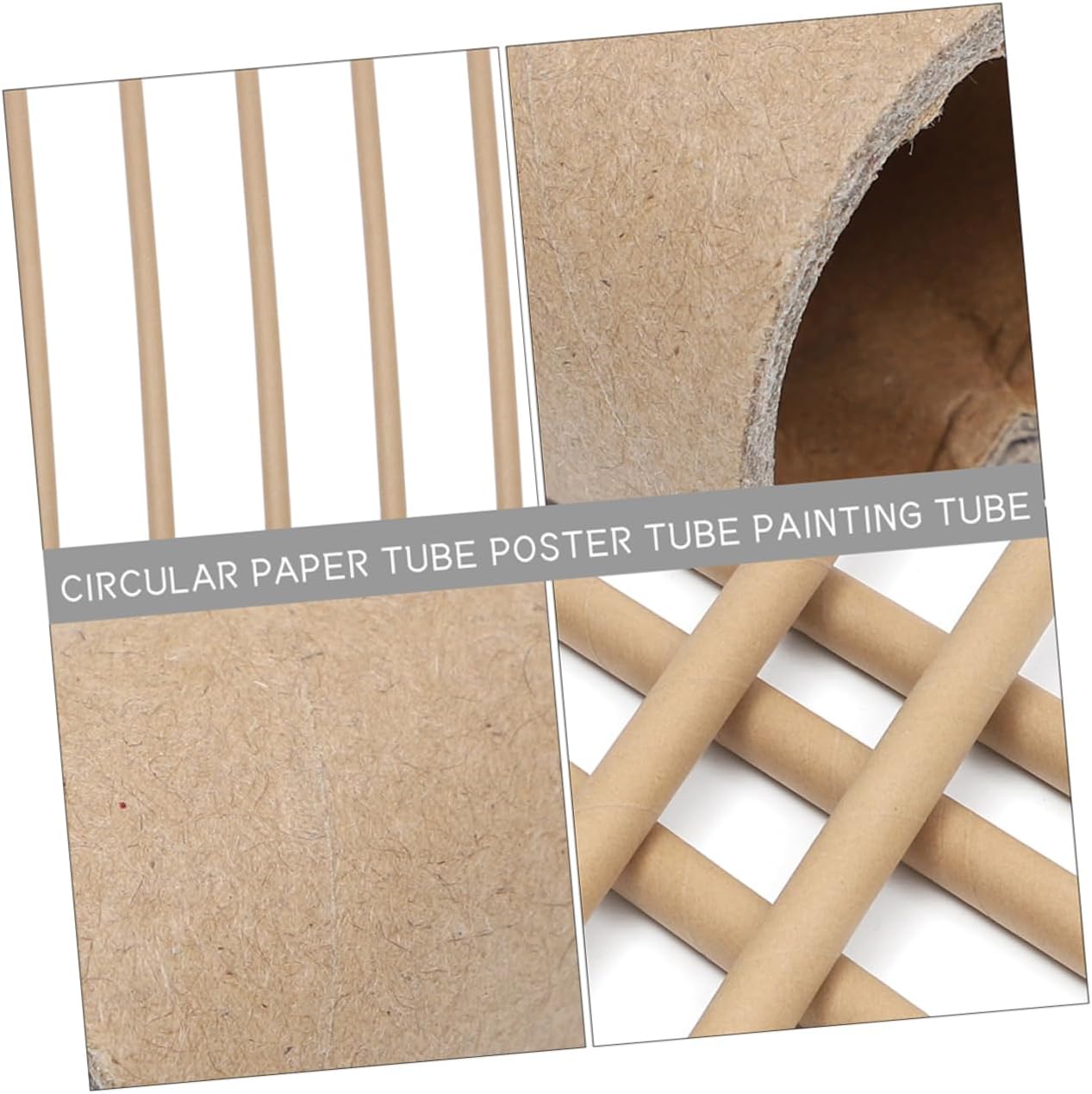 HOMSFOU 4pcs Paper Blank Tube for Poster Storage Cardboard Crafting Cylinder for Art Projects Safe for Boys and Girls for Kindergarten and Fishing Accessories Inner Thickness