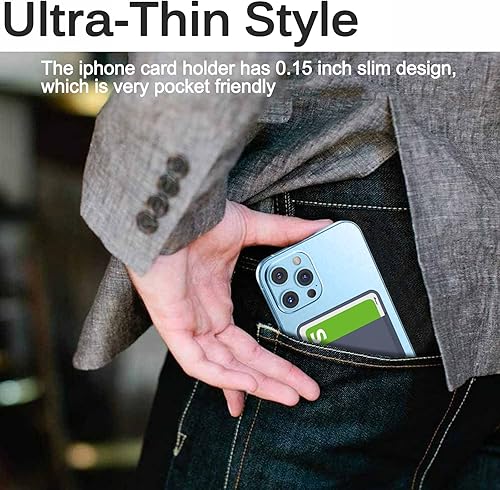 Miniatura 4 de Miimall Cartera magnética para tarjetas con soporte MagSafe, cartera MagSafe para iPhone 14 Pro Max14 Pro14 Plus, bolsillos de silicona con soporte