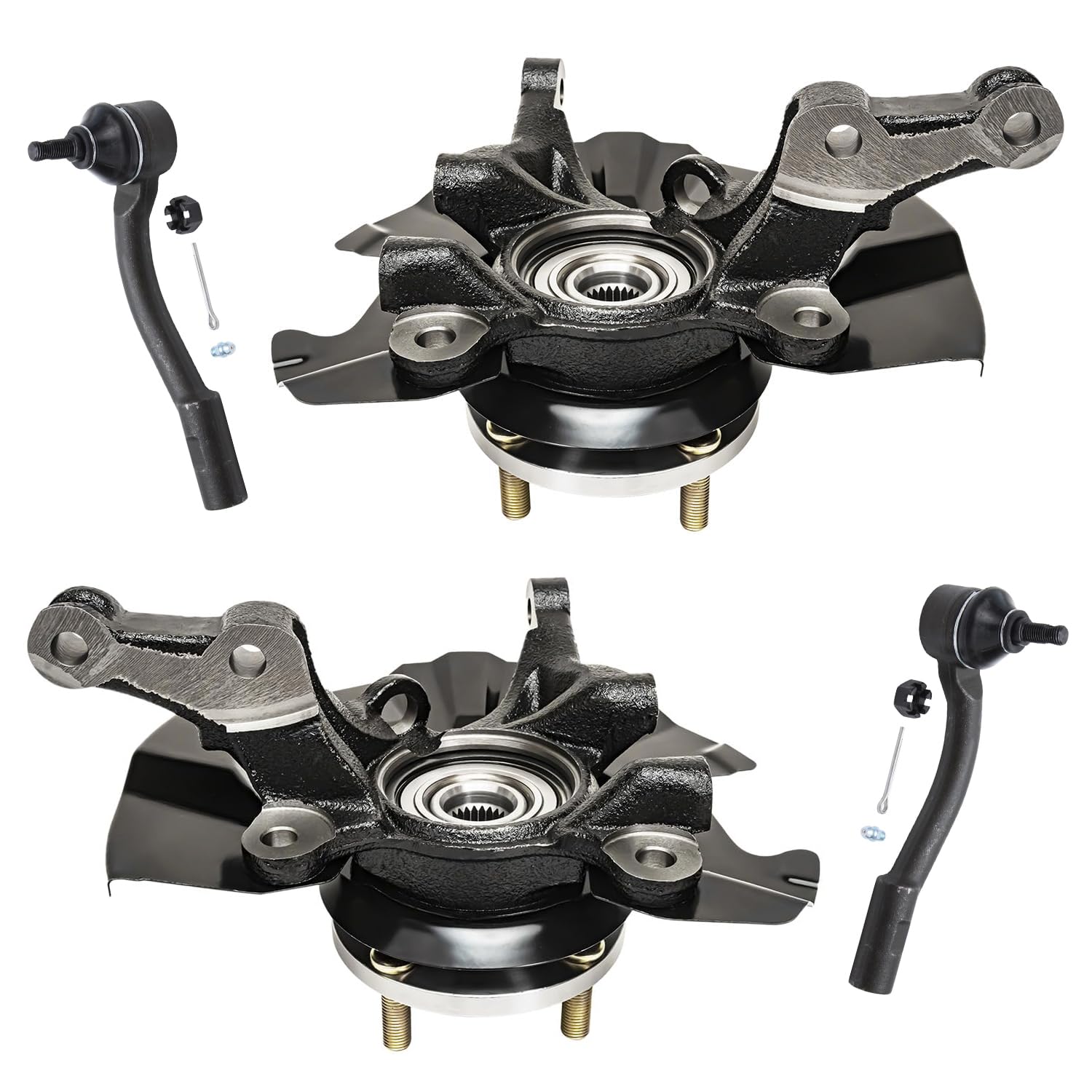 Detroit Axle - Front 4pc Steering Knuckles Kit for 2006-2011 Hyundai Accent