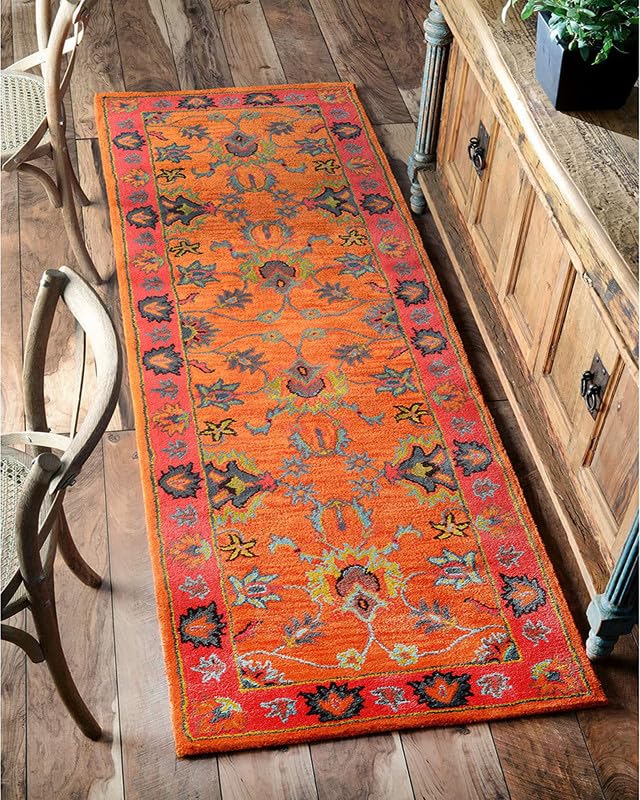 Image of Embossed Handmade Wool Thick Geometrical Carpet is a Stylish and Practical Addition to Any Living Room 12X18 Feet Carpet