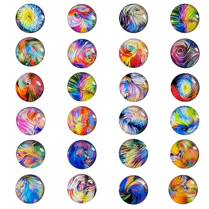 Buy 24 Pieces Pretty Glass Refrigerator Beautiful Colorful