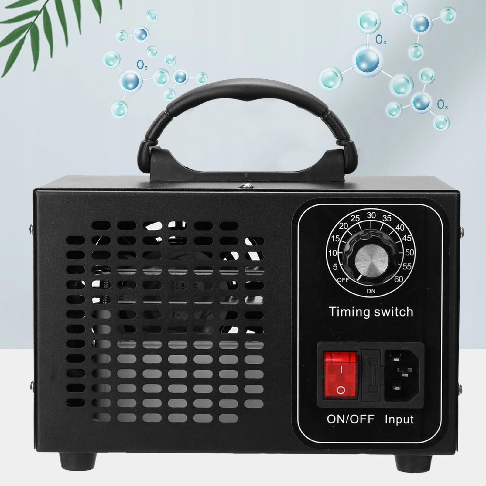 LTC Generator ozonu LXU233 – Timer - usuwa nieprzyjemne zapachy – wbudowany wentylator – moc 200 W – zasilanie 230 V AC/50 Hz – moc ozonowa 60000 mg/h – 200 x 135 x 135 mm