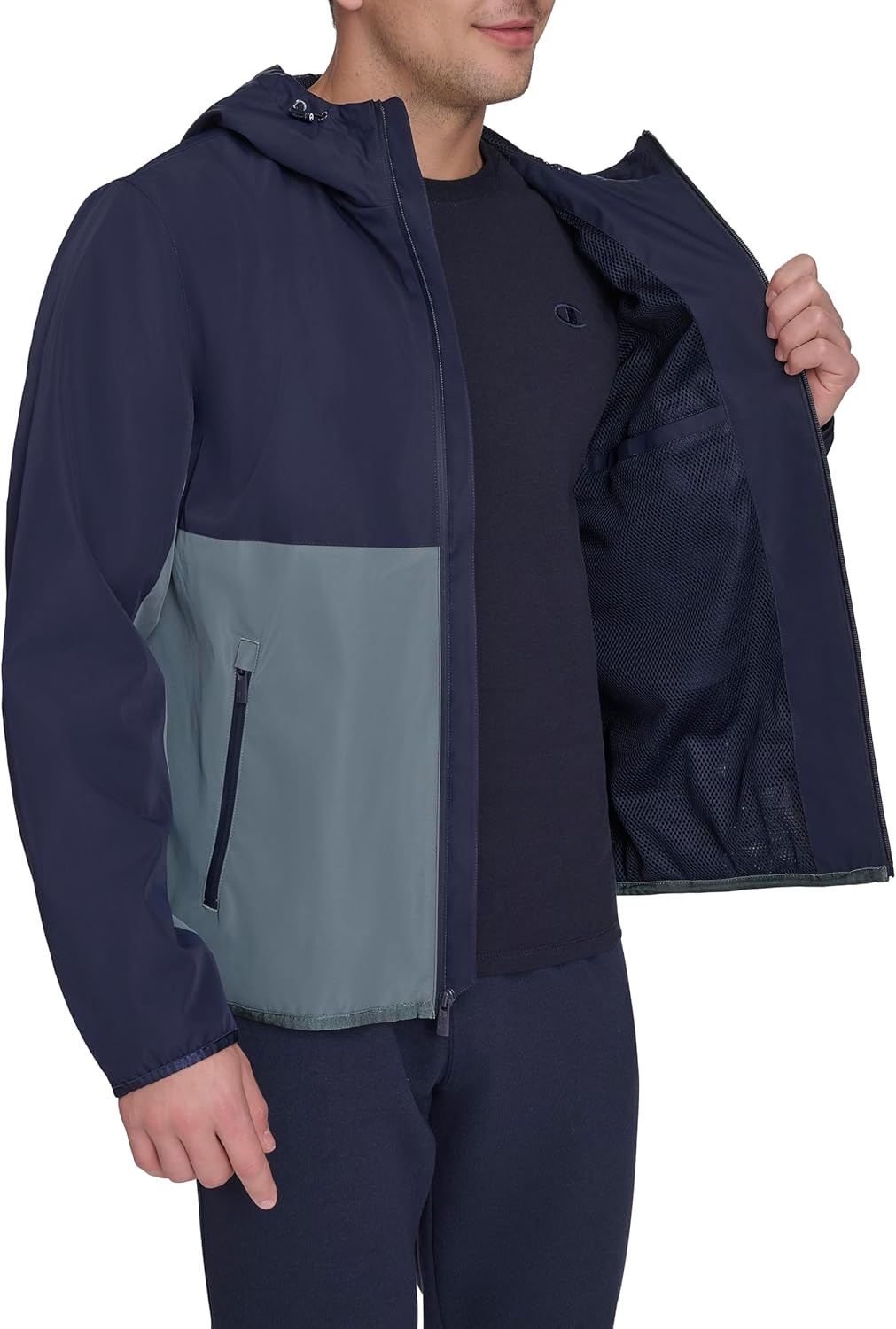 Champion Men's Performance Windbreaker Rain Jacket With Hood