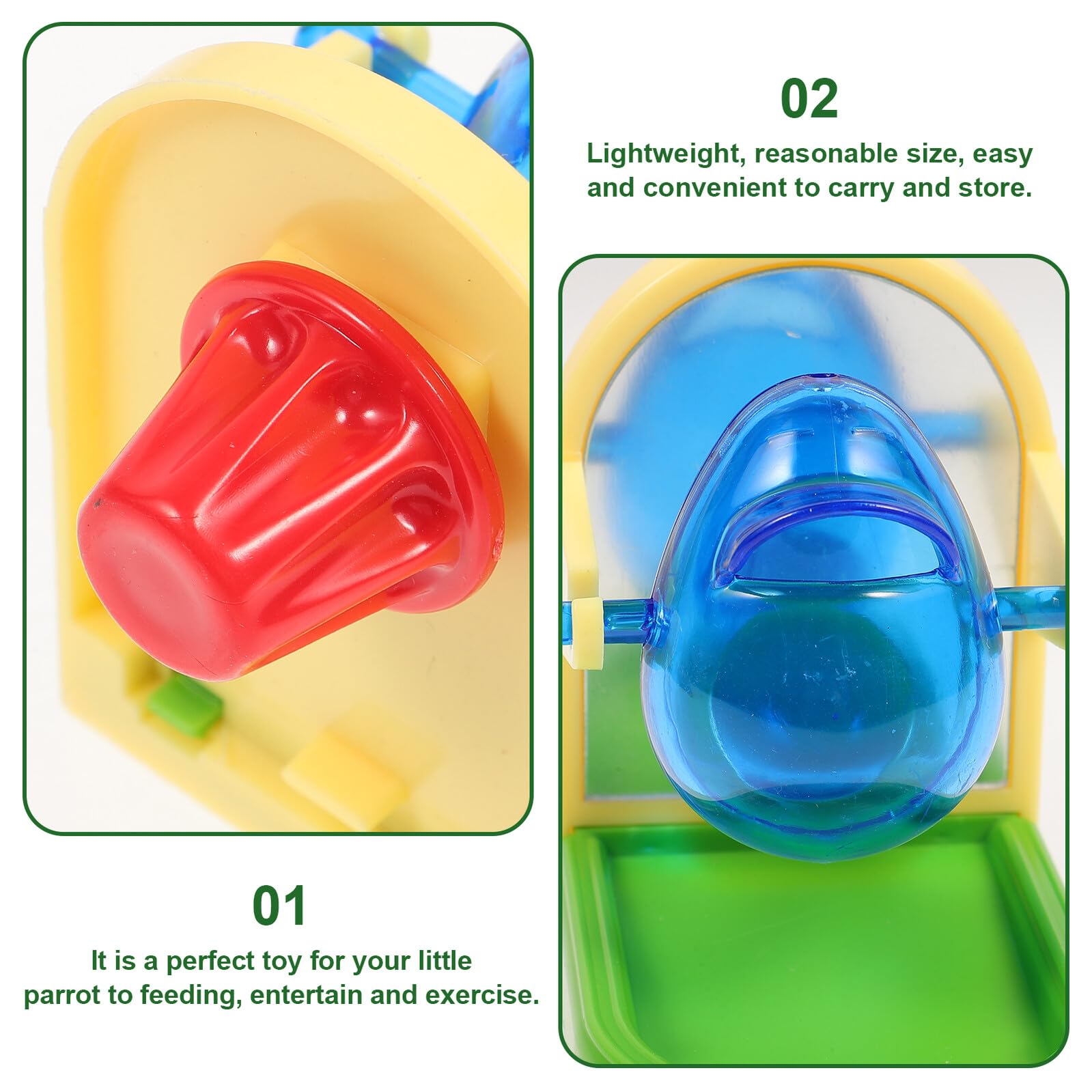 Homoyoyo Juguete Educativo para Loros de Tamaño Compacto Resistente y Seguro Adecuado para Entrenamiento y Desarrollo Mental de Aves Juguete para Mascotas Diseño Color Color Aleatorio