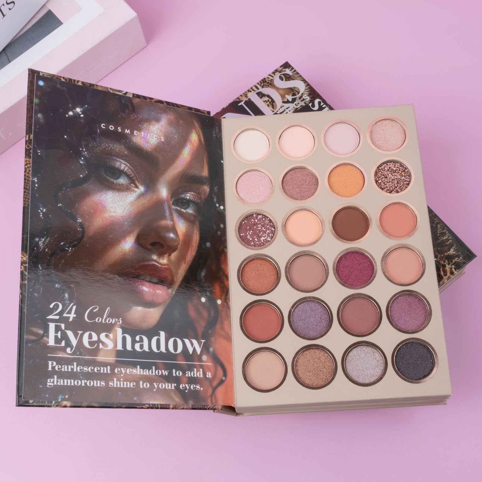 Paleta Maquillaje Polvo Mate Brillante Para Rubor E Iluminador