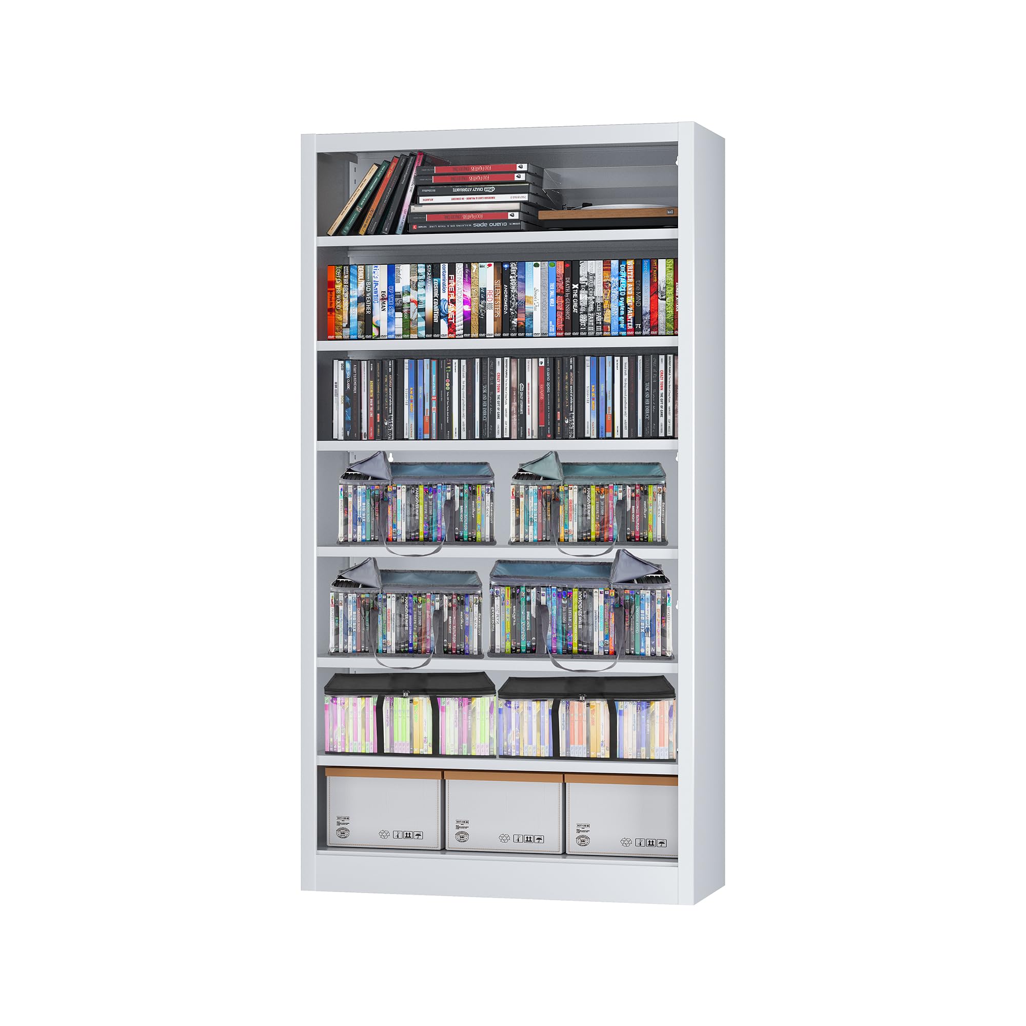 Storage Cabinet DVD Storage Display Shelves CD Holder Blu Rays Videogames