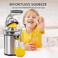 Vista 8 de Qcen 500W Juicer Machine Green y Electric Citrus Juicer Exprimidor Paquete