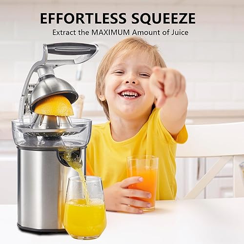 Miniatura 8 de Qcen 800W Juicer Machine Blue y Electric Citrus Juicer Exprimidor Paquete