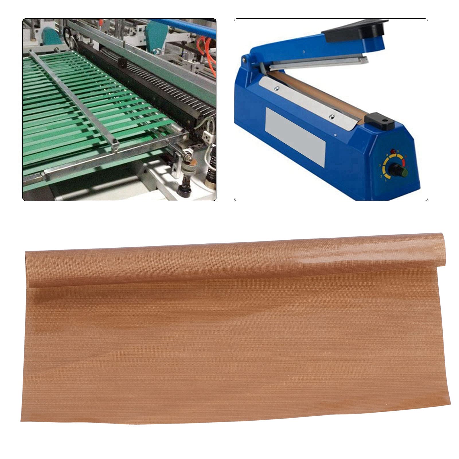 Rolka arkusza PTFE, 100 x 300 cm 0,08 mm Nieprzywierająca tkanina z włókna szklanego o wysokiej izolacji wielokrotnego użytku do suszarki z przenośnikiem taśmowym z prasą (0,08 mm (ponad rozmiar))