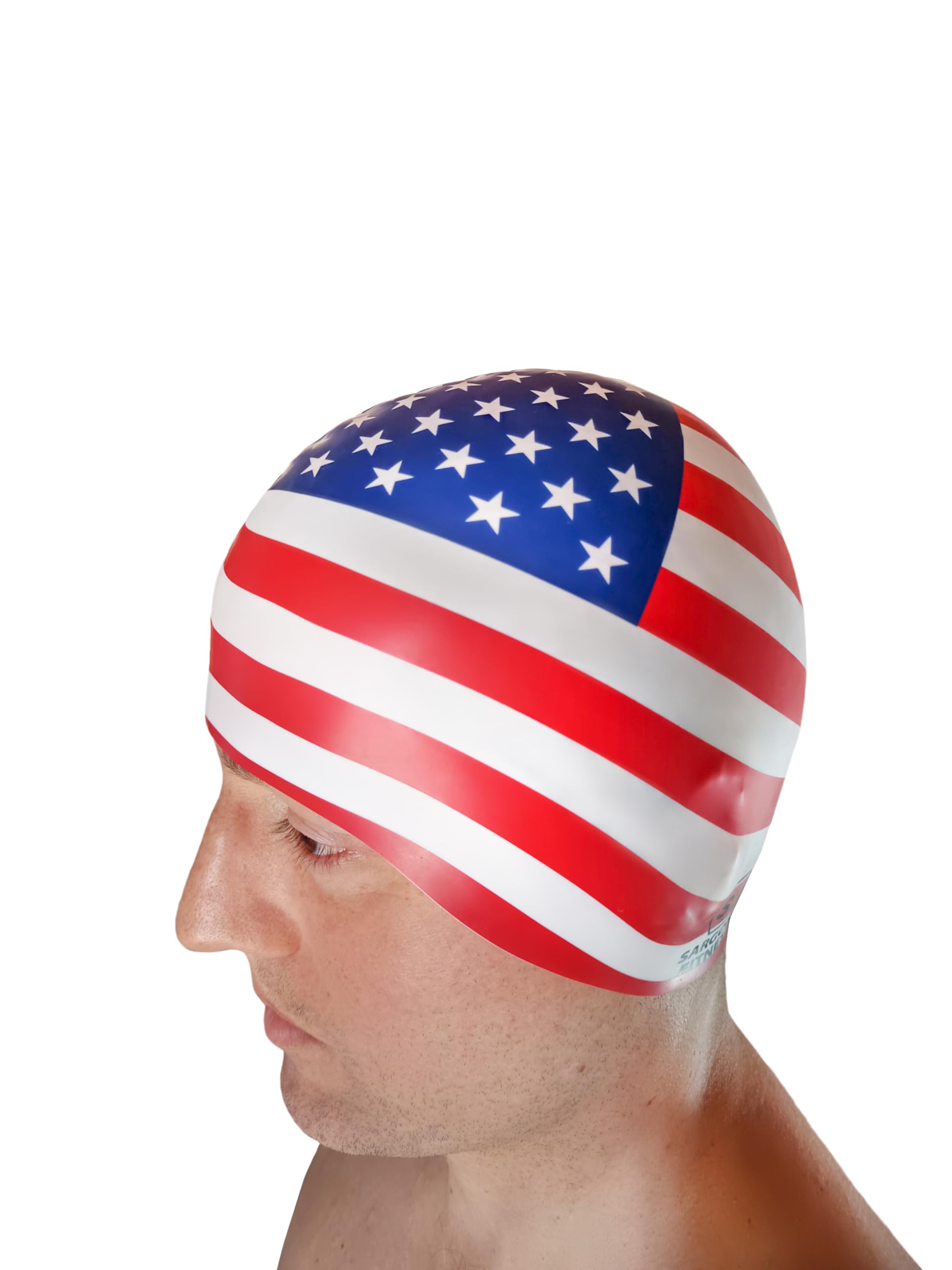 Sargoby Fitness UK Swim Cap Adult Standard-Size for Competitive or Recreational Swimmer Looking for more speed South Africa Rainbow Australia (USA) - Image 3
