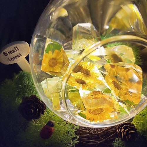Miniatura 7 de Bandeja de molde de silicona de resina epoxi multifacética para joyas de cuarzo de cristal, velas, jabón, cubitos de hielo, proyectos de arcilla