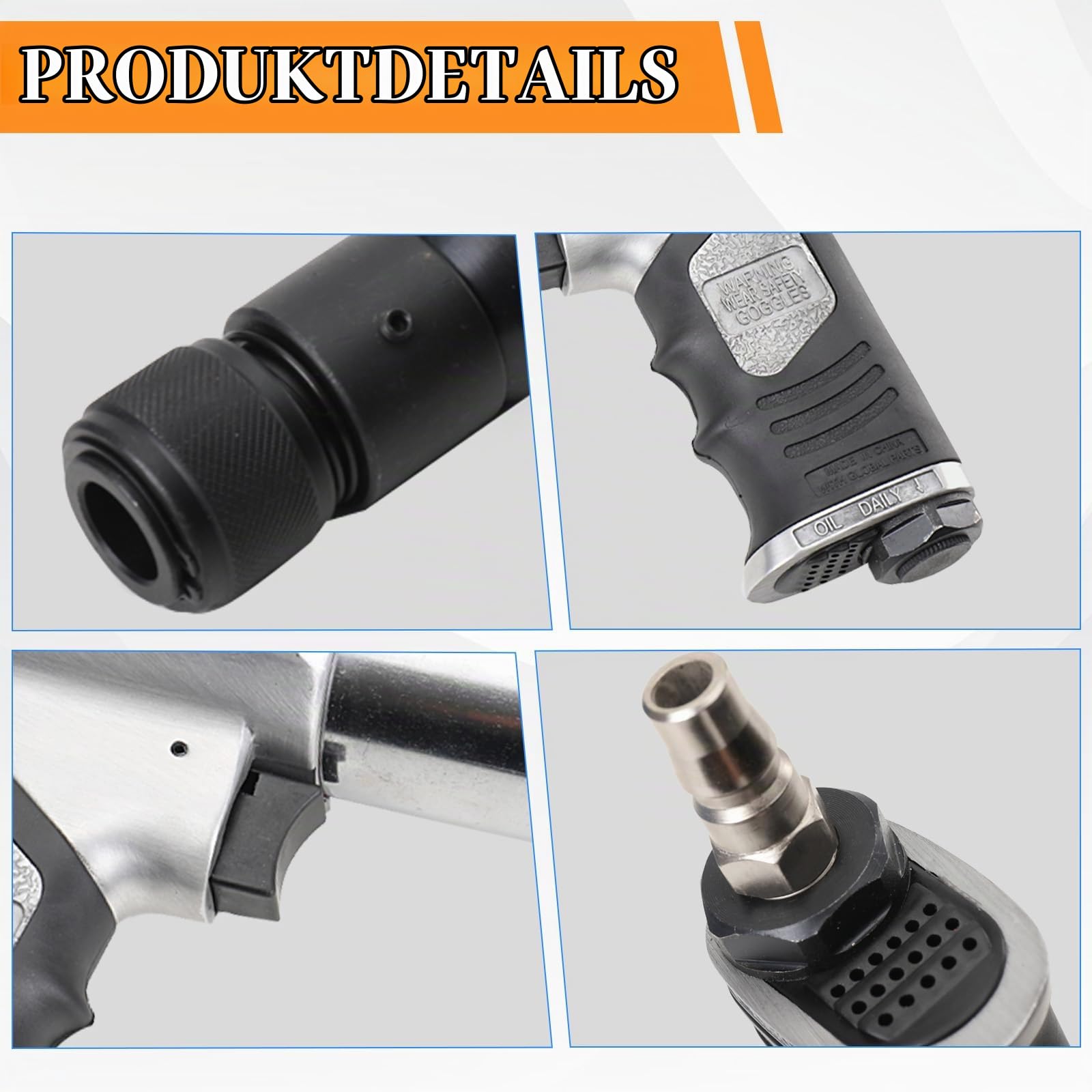 Lufthammer Pneumatischer Betonbrecher Kugelgelenk Auto Reparaturwerkzeug Entferner Flachpunkt Meißel Flugzeug Lufthammer Kit Pneumatische Trenngabel Air Hammer Kit