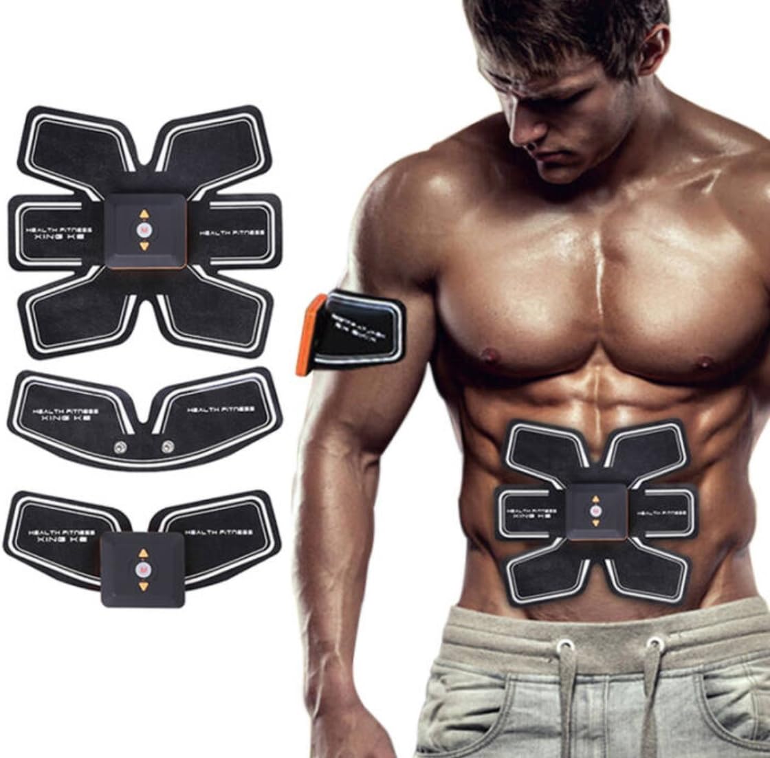 [New Version 2017] Abdominal Muscle Toner Abs Training Gear Body Fit Toning Belt Wireless Muscle Exercise For Abdomen Smart muscle Trainer Portable Home/Office Workout Equipment Support Men&Women