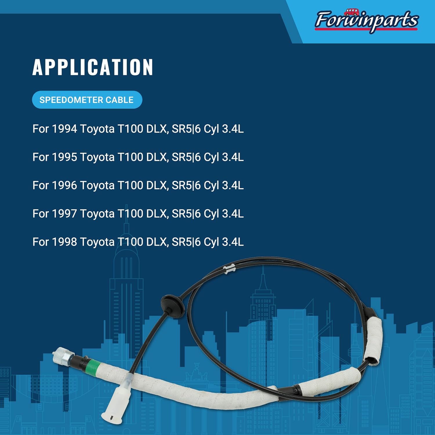 Speedometer Cable Assembly for Toyota T100 1994 1995 1996 1997 1998 3.4L 83710-34090