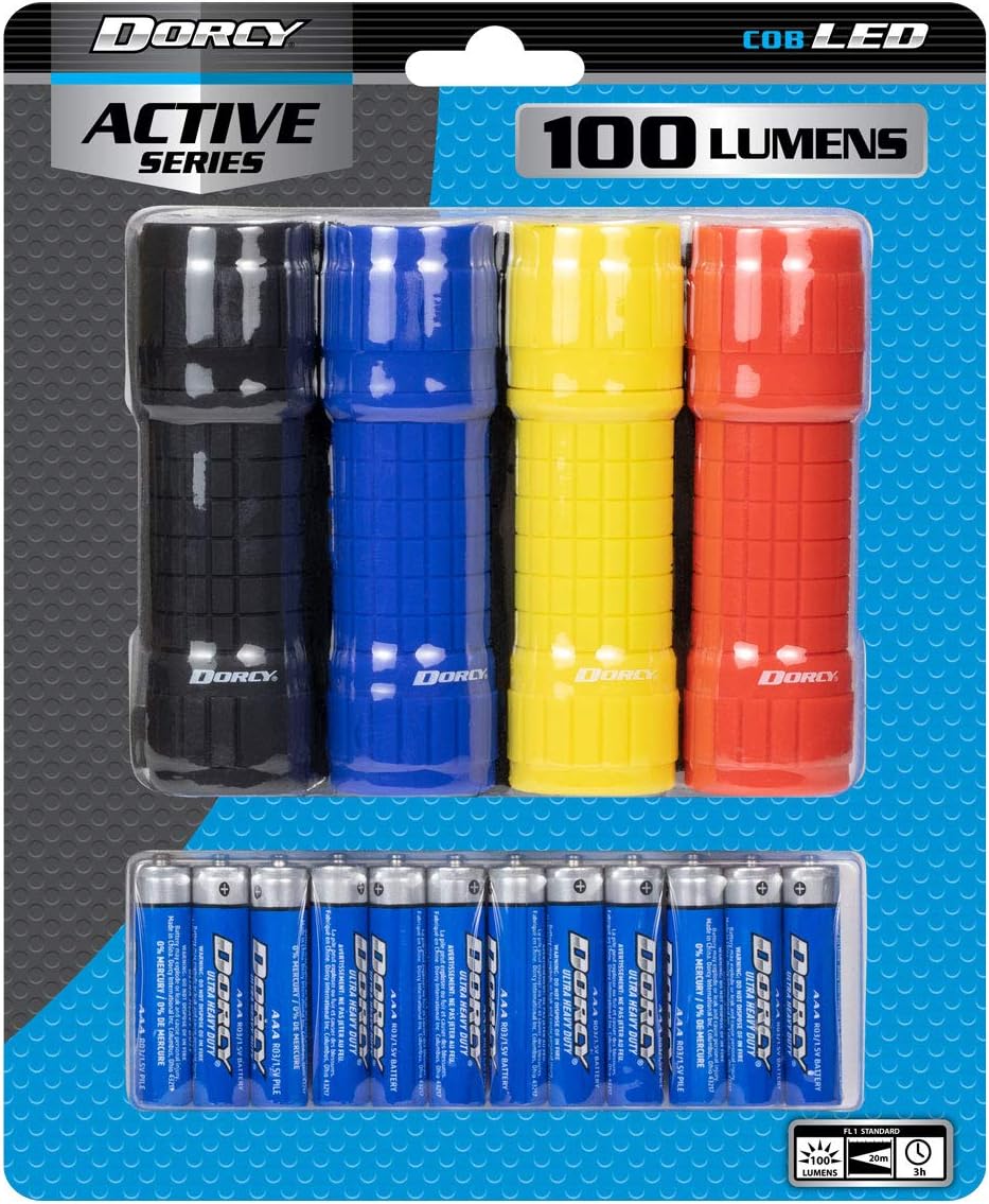 100 lm COB Flashlight Combo 4 Pack