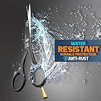 Vista 5 de The Cut Factory® Tijeras de Cabello de Lujo Negro Mate de 6.5 Pulgadas – Tijeras de Barbero de Acero de Alto Carbono Ultra Afiladas para Hombres