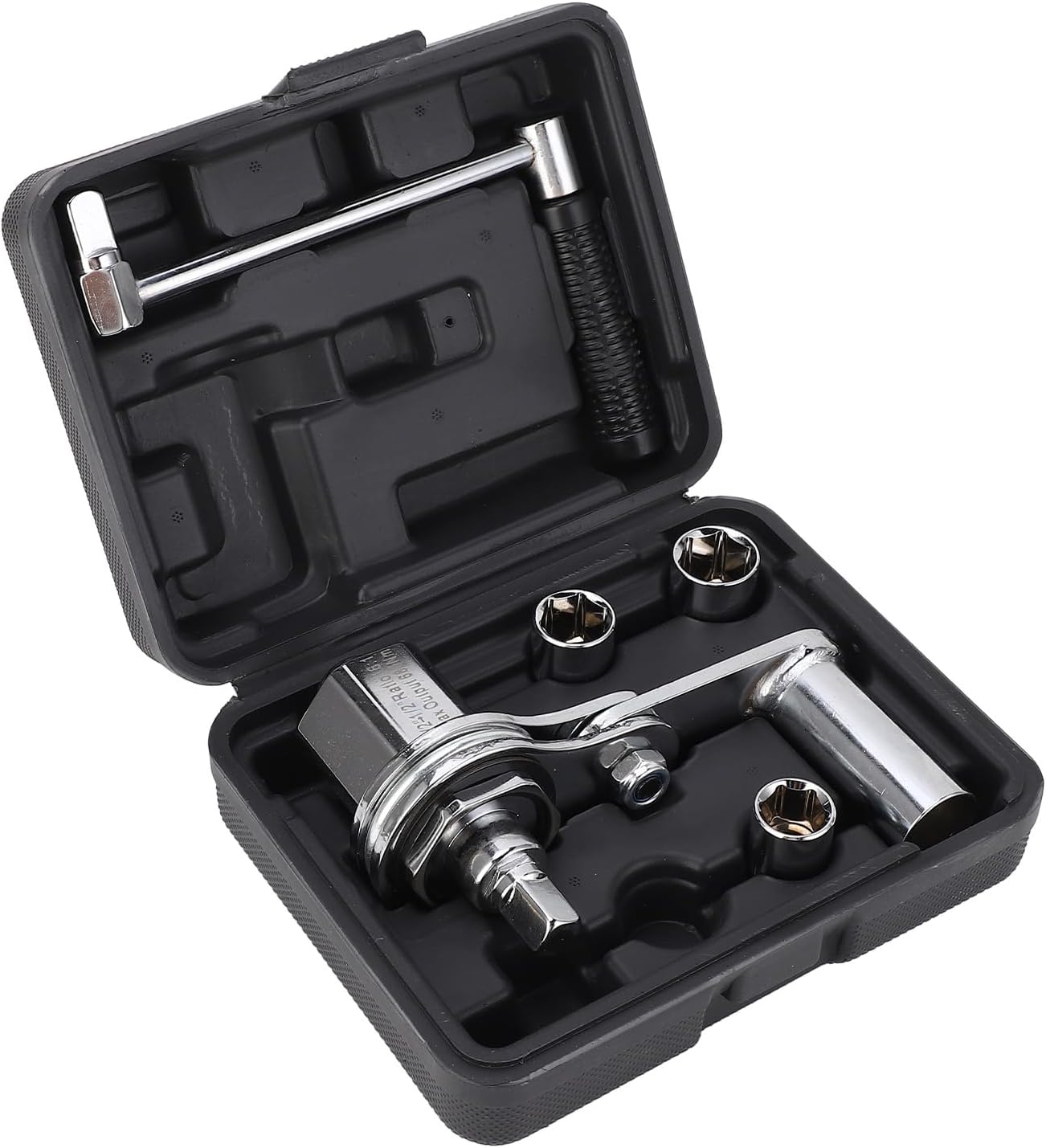 HUIOP Torsion Multiplier Lug Nut Remover, with 1:16 Gear Ratio, for Car SUV Tire Maintenance, with 17mm, 19mm, 21mm Sockets, Suitable for frequent tire changes