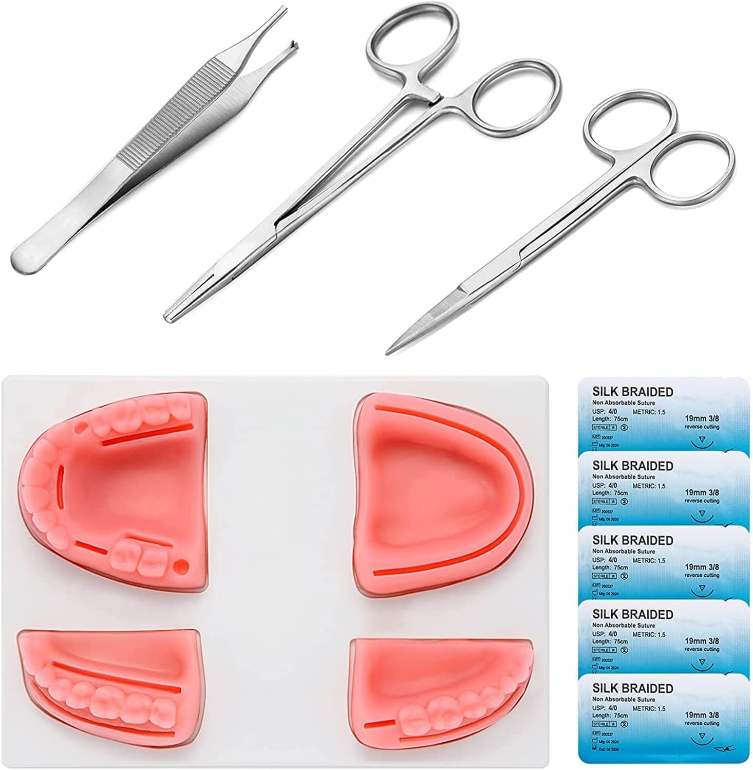 Oral Suture Training Kit, Oral Teaching Aid Model, Periodontitis Suture Model, Suture Training Practice Kit for Medical Students