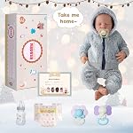 BABESIDE Lifelike Reborn Baby Dolls Boys - 17-Inch Real Baby Feeling Realistic-Newborn Baby Doll Full Body Vinyl Silicone Baby Doll Real Life Baby Dolls with Toy & Gift Box for Kids Age 3+