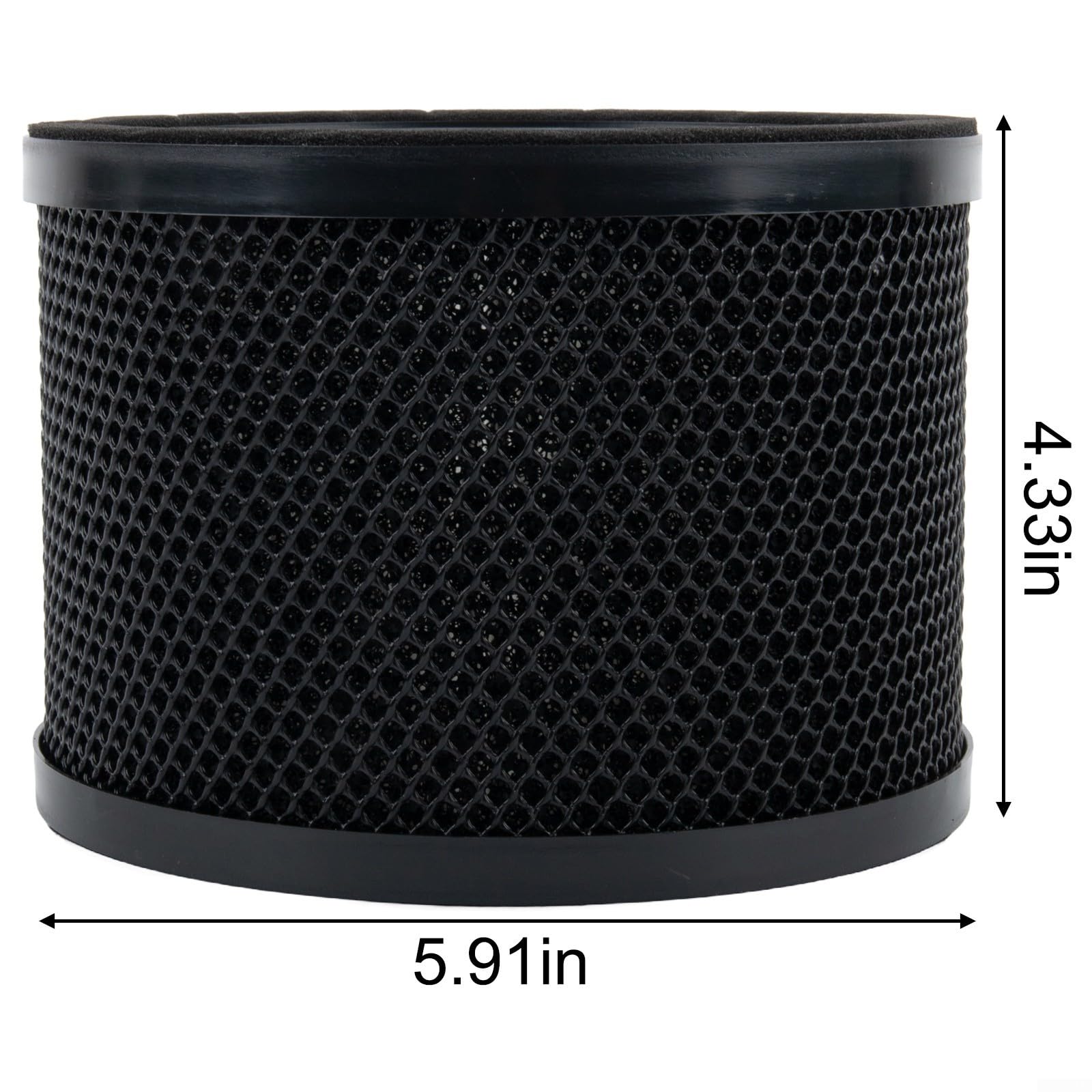 2 Stück Luftreiniger-Filter Ersatz kompatibel mit TaoTronics für TT-AP001 | effizient für HEPA-Stil Elemente für Zuhause Küche | für einfache Installation | Schwarz | 15 x 15 x 10,5 cm