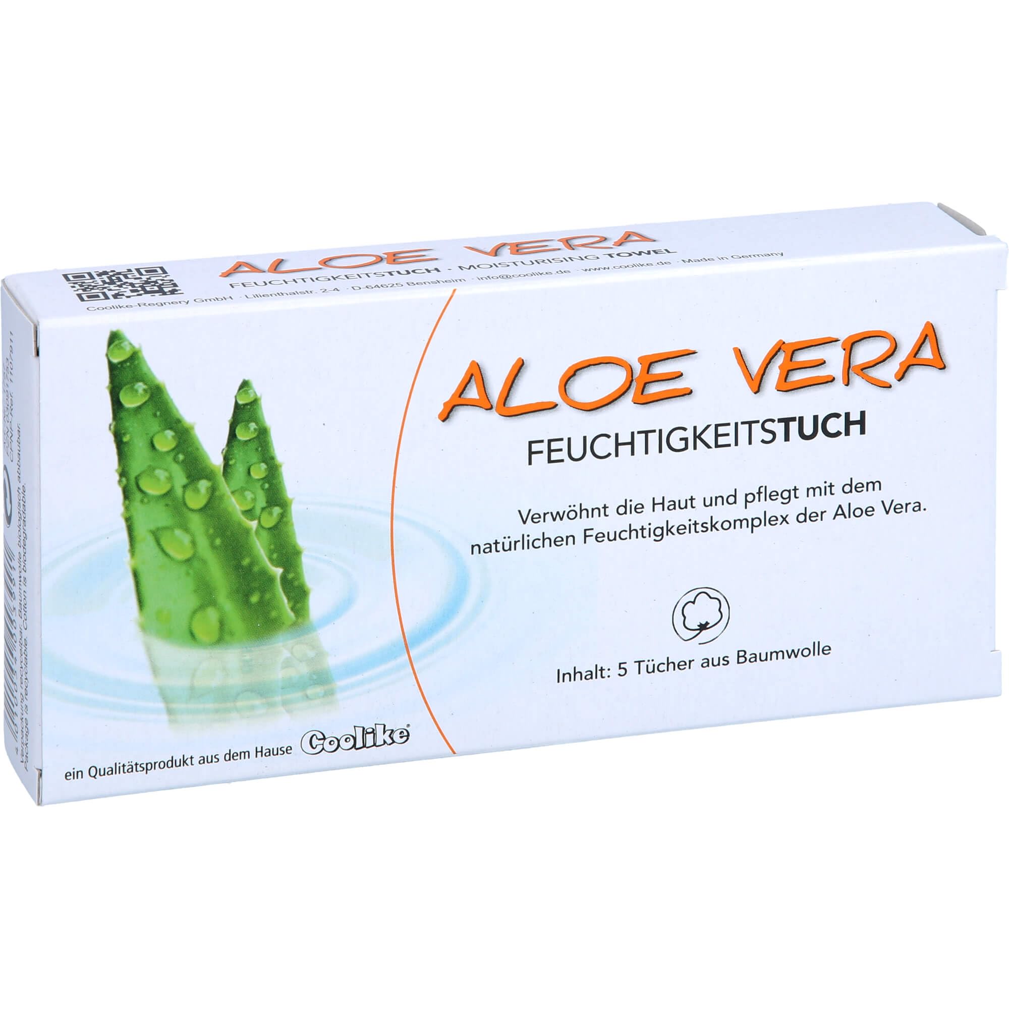 Coolike Aloe Vera Feuchtigkeitstuch verwhnt die Haut, 5 St. Tcher :  Amazon.de: Drogerie & Krperpflege