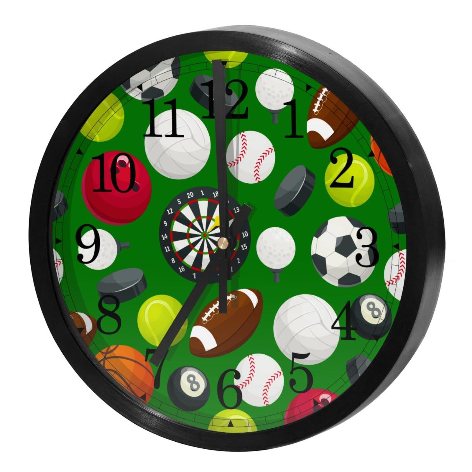 Horloge murale silencieuse sans tic-tac à quartz fonctionne avec piles pour cuisine et bureau