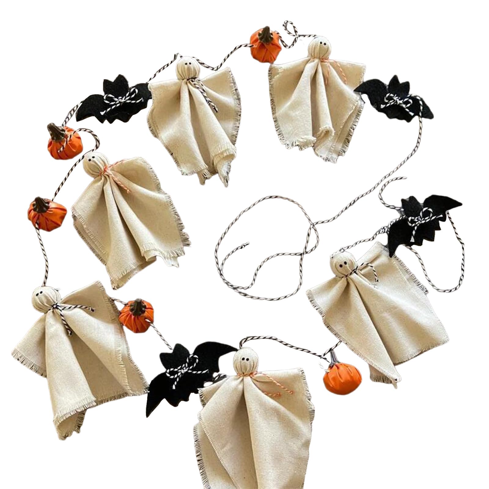 Yhplxyuus Ghosty and Pumpkins Wall Hanging, 9.2Feet Festival Halloween Decoration for Indoor Display Halloween Garlands