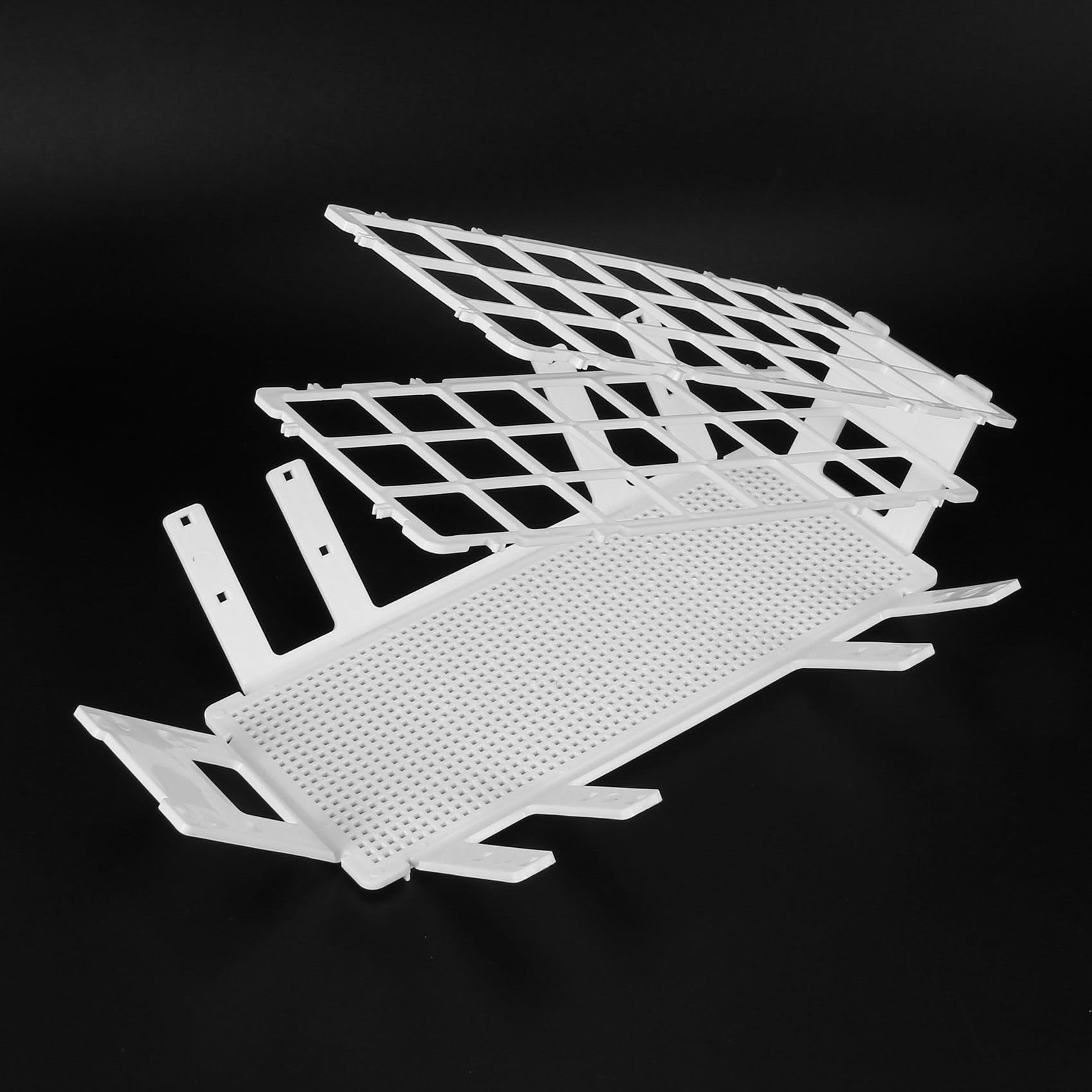 12 Paquetes Estante de Tubo de Ensayo Plástico, Soporte de Estante de Tubos de Ensayo de Laboratorio de 21 Agujeros para Tubos de Ensayo de 30 mm, Desmontable (21 Agujeros)