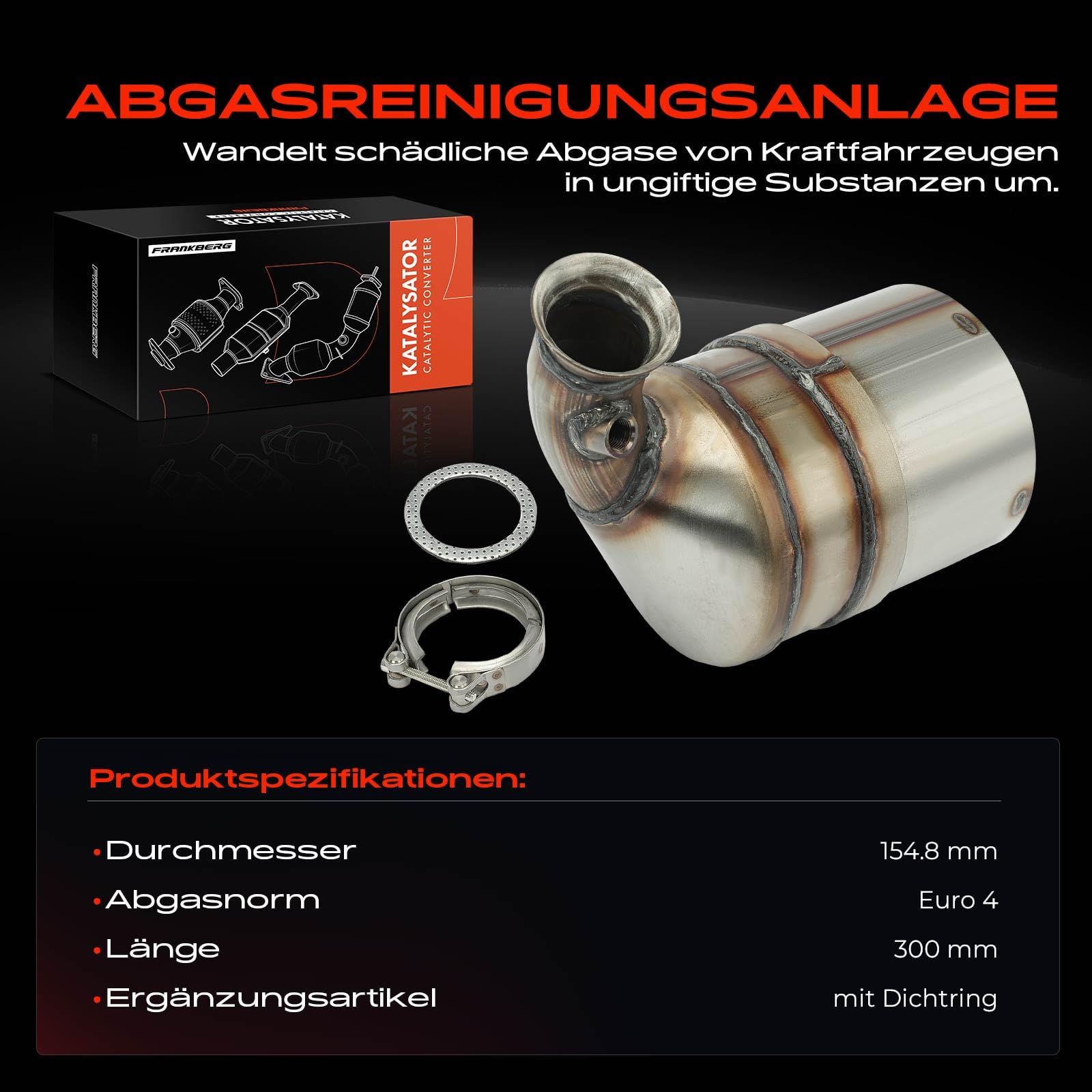 Frankberg DPF Dieselpartikelfilter Diesel Kompatibel mit Berlingo C2 C3 C4 C5 Xsara Picasso M.I.N.I Partner 207 307 308 407 3008 Replace# 03E253020GX