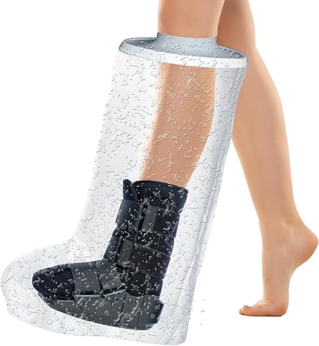 Funda de fundición para piernas de ducha, extra grande, fundas de fundición para piernas XL para hombres de ducha, extra ancha, impermeable,