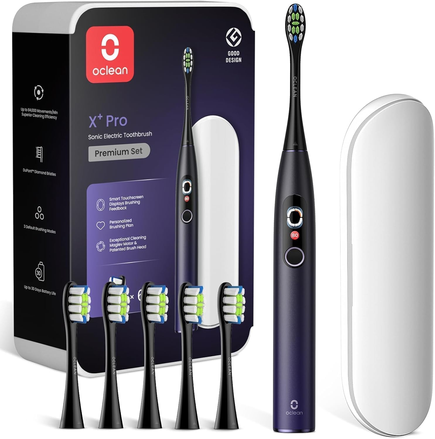 Amazon.co.jp: Oclean X Plus Pro 電動歯ブラシセット 音波歯ブラシ