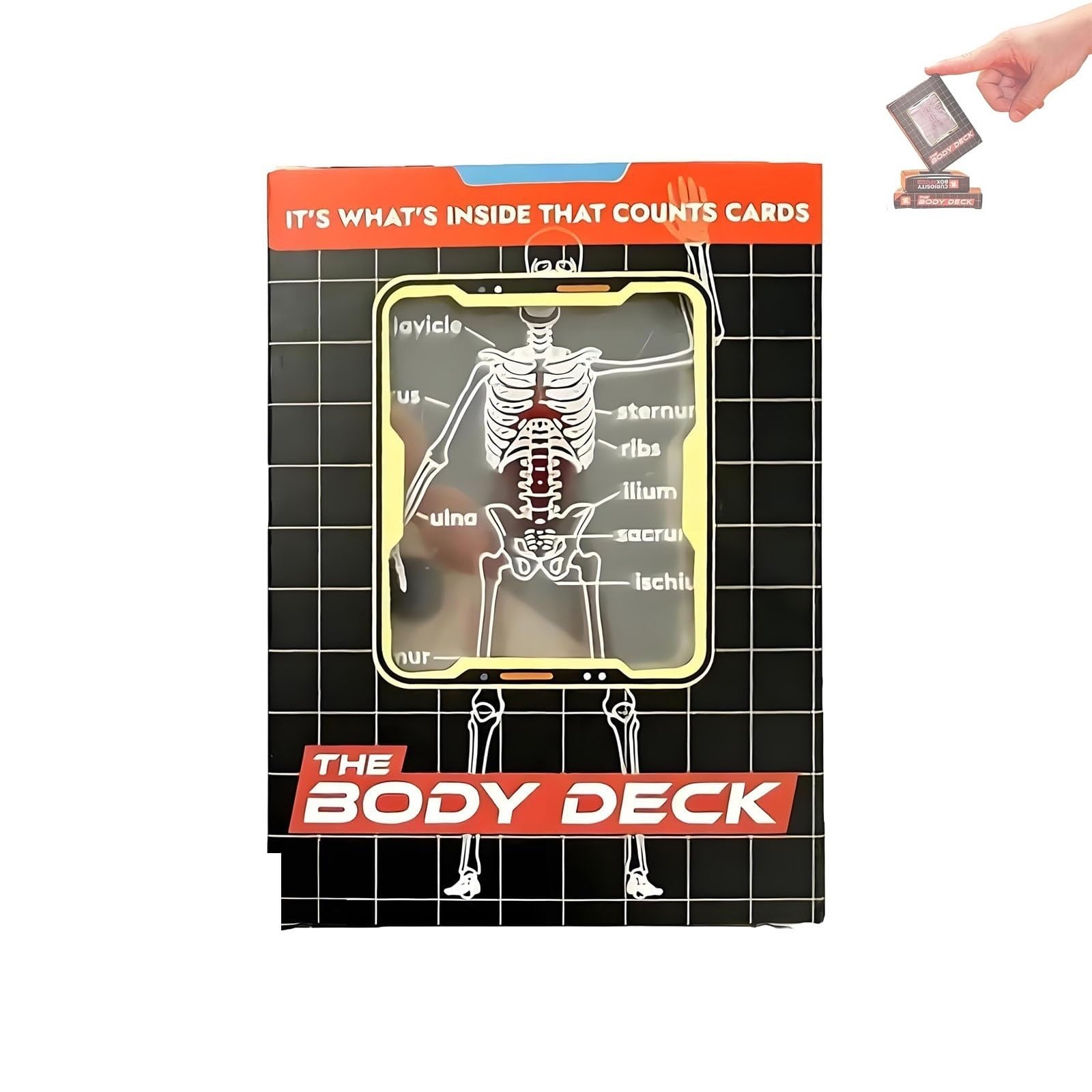 The Body Deck, Unique Transparent 3D Image of The Human Anatomy Playing Cards, Waterproof Plastic Clear Playing Cards, Waterproof Plastic Clear