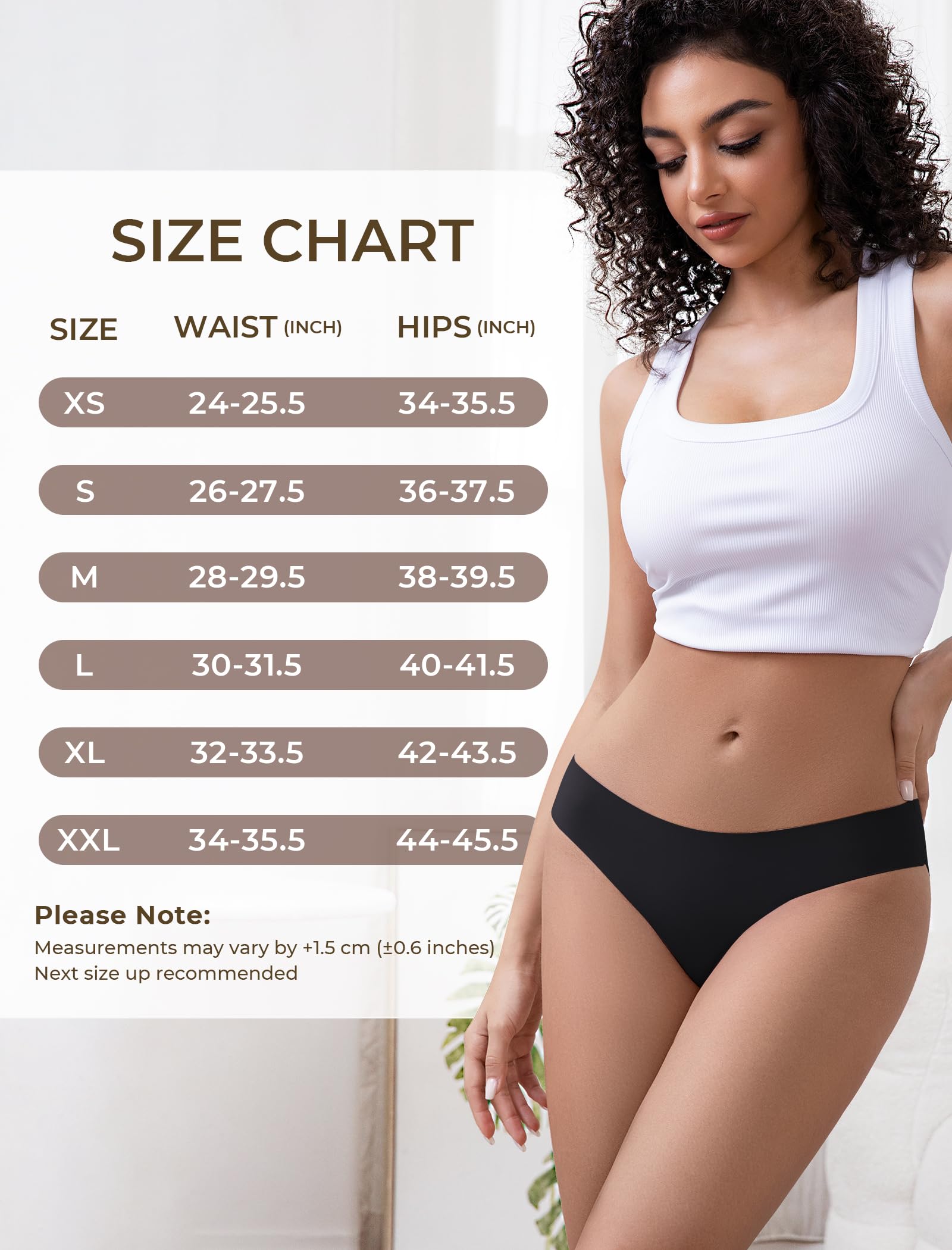 Voenxe Majtki Damskie Bezszwowe,5 Wielopak Seamless Bikini Underwear XS-XXL | Bezszwowych Bielizna dla Kobiet z Niskim Stanem,Women Hipster Panties,Miękka OddychająCe VPL Falowane Brazyliany 5 Pack