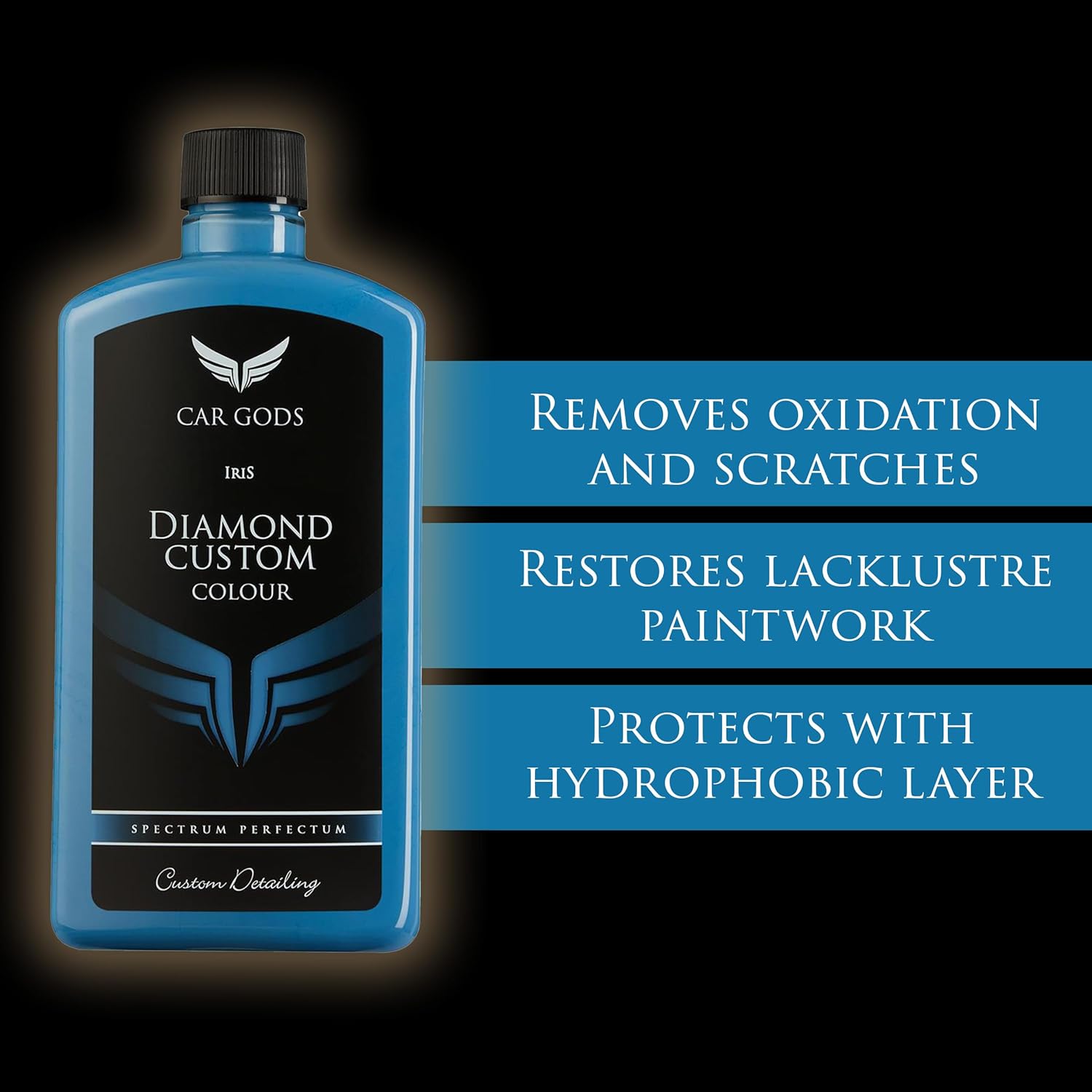 Car Gods Iris Custom Color Light Blue 3-in-1 Polish Wax Color Restorer & Scratch Remover, 17fl Oz - 16 Colors Available - Image 4