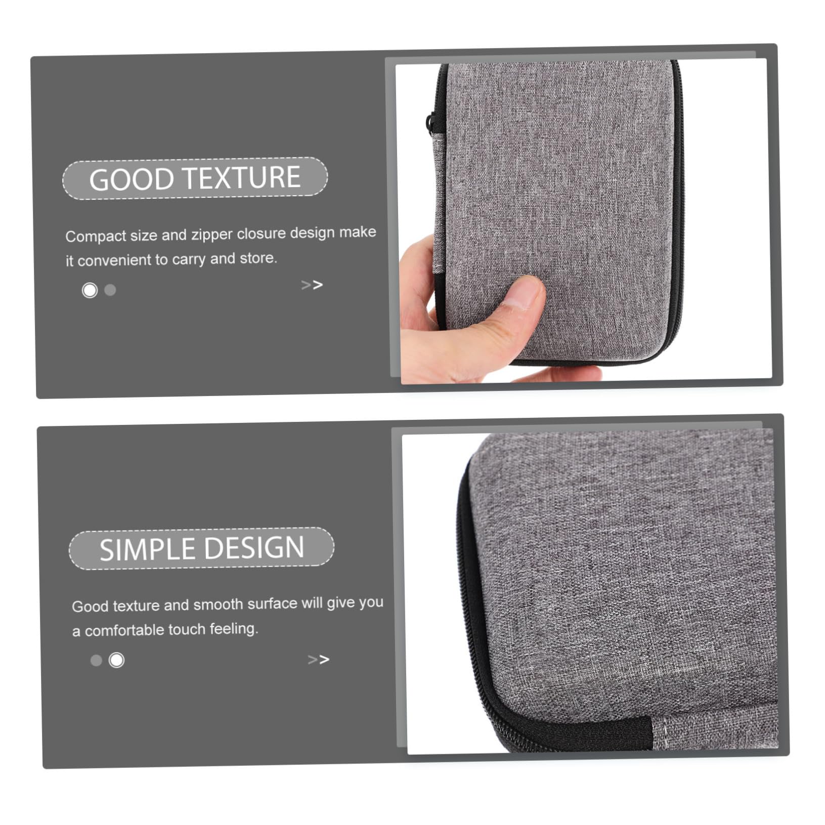 Uonlytech 6pezzi Custodia Porta Cuffie Borsa Multifunzione Per Accessori Elettronici Compatte Organizzatore Per Cavi e Cuffie Per Viaggi e Trasporti