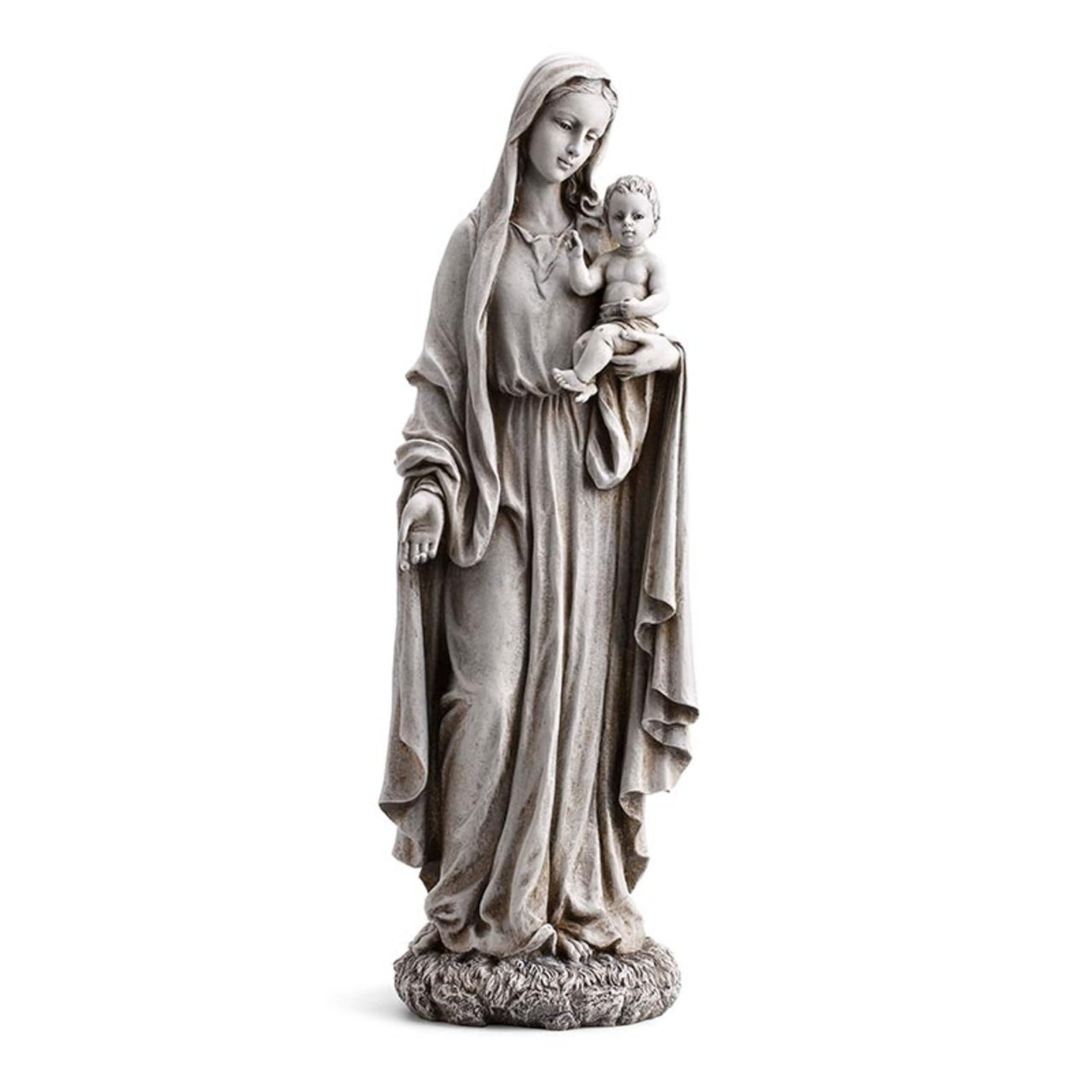 Avalon Gallery Madonna With Child Christian Brands 23" Our Lady Of Grace And Baby Jesus Garden Statue