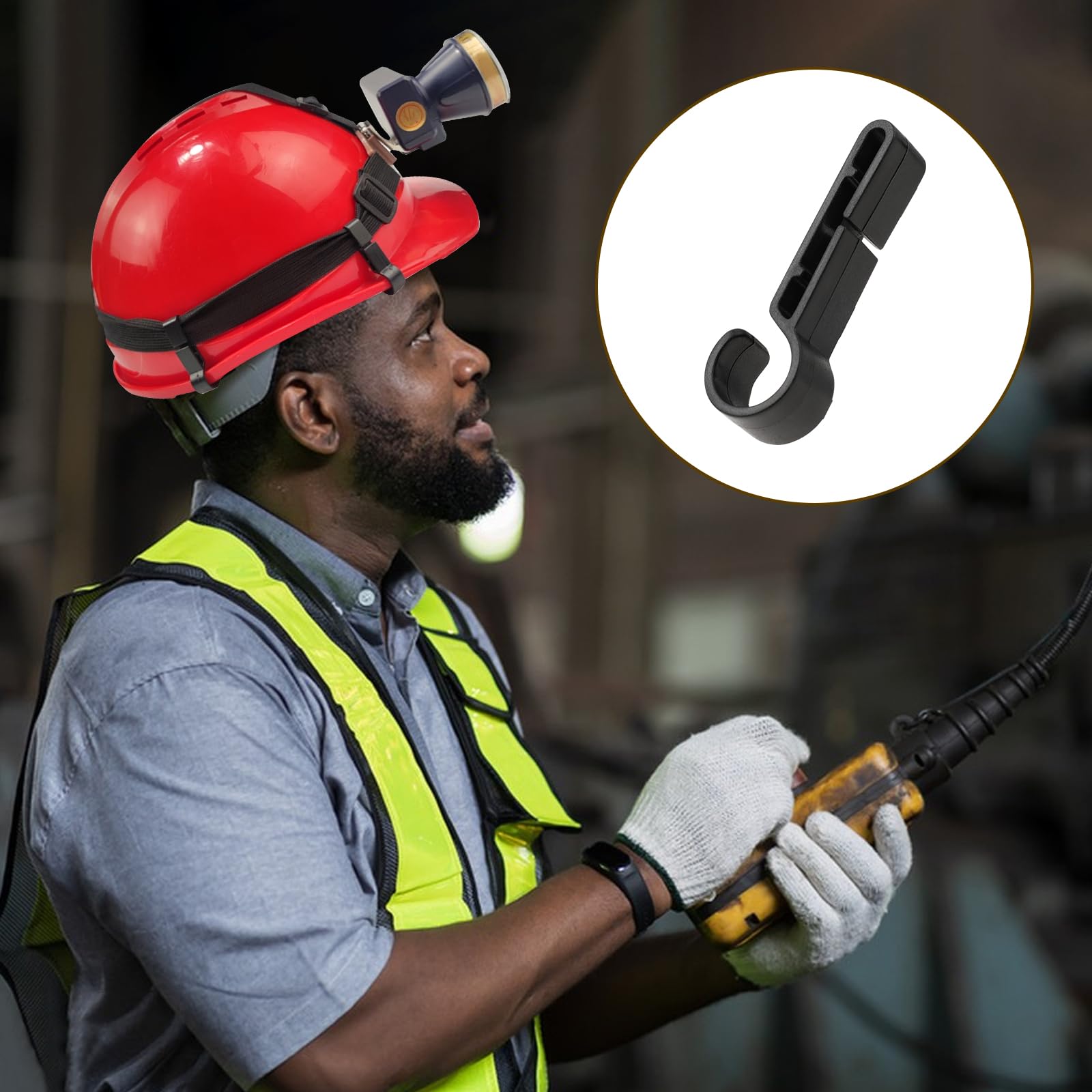 Clip per casco per torcia da testa, gancio per fanali, clip per luce per cappello, clip