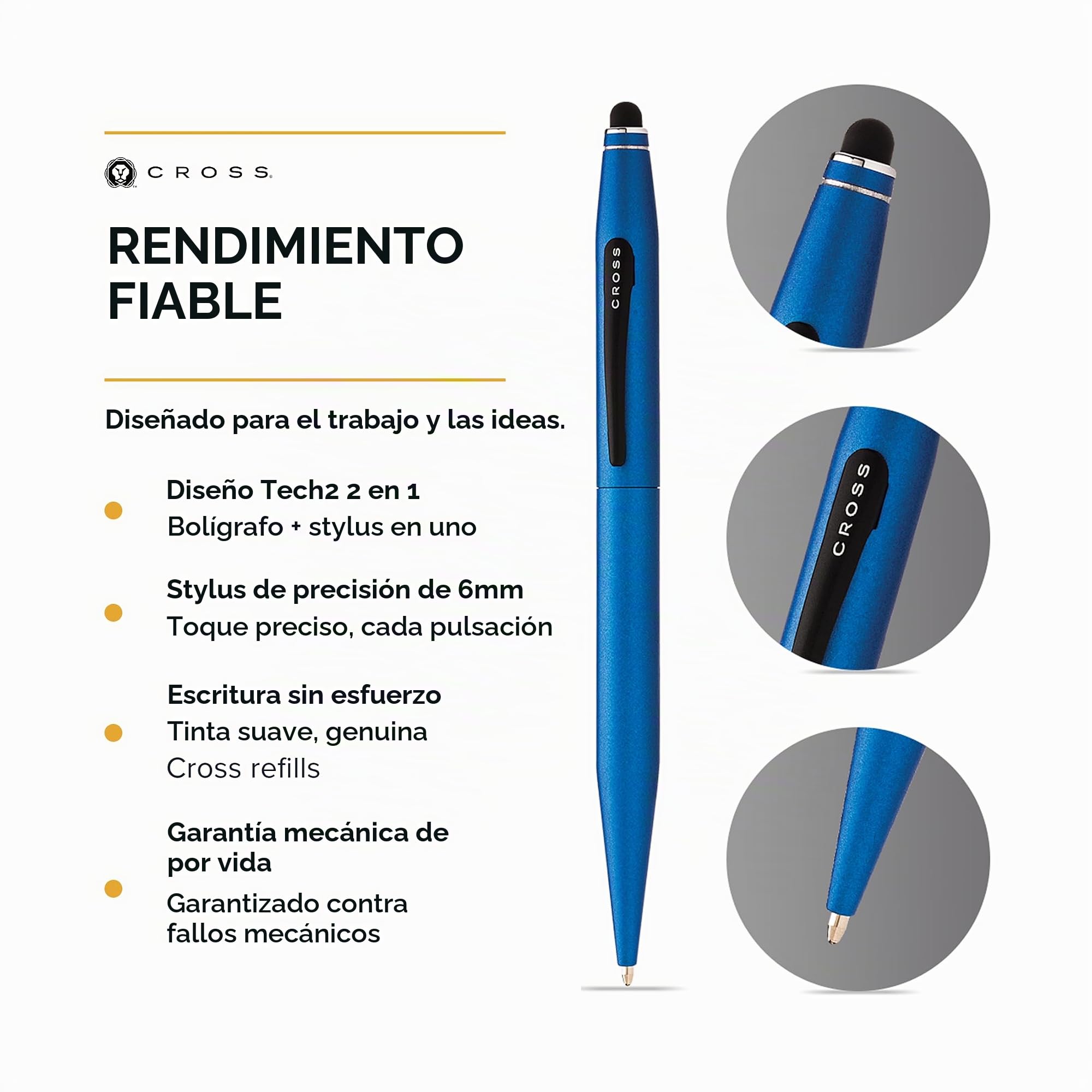 Cruce Tech2 Bolígrafo - azul metálico