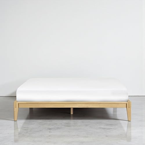 Miniatura 9 de NTC Sapa - Marco de cama con plataforma de madera maciza, minimalista, carpintería japonesa, no necesita somier, listones silenciosos, fácil